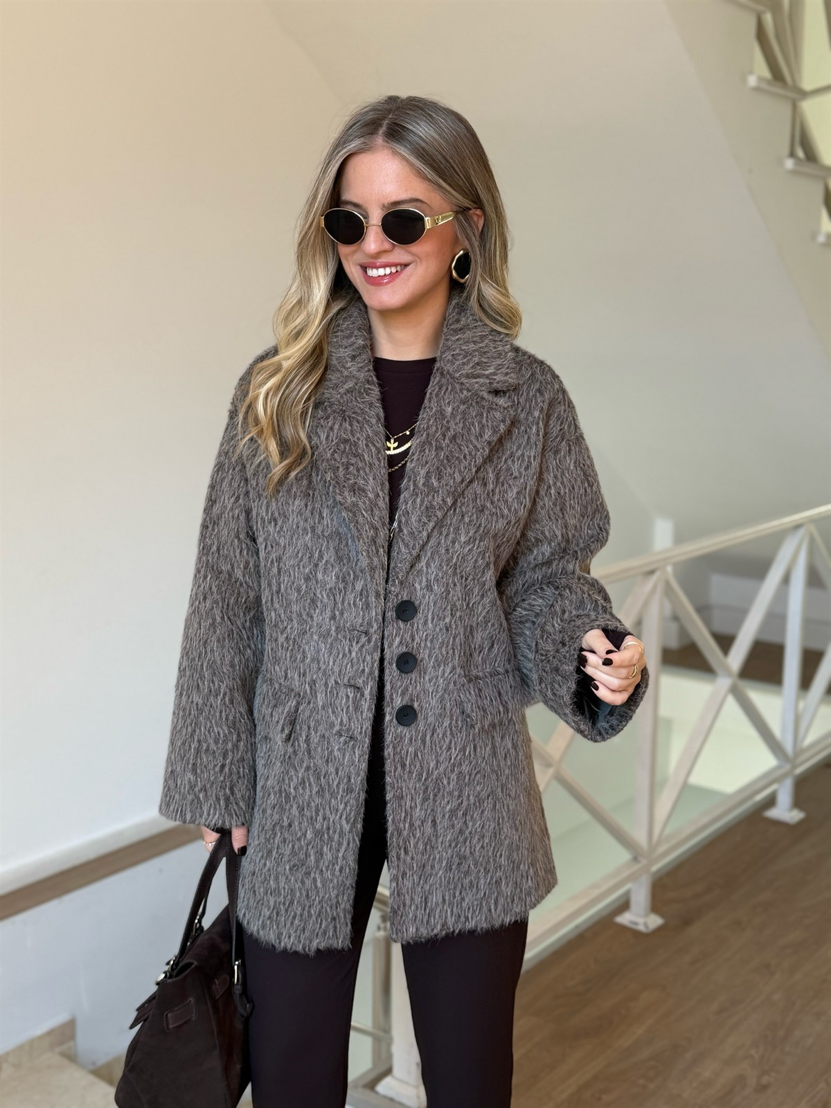 Tüylü Kaşe Kaban - Vizon