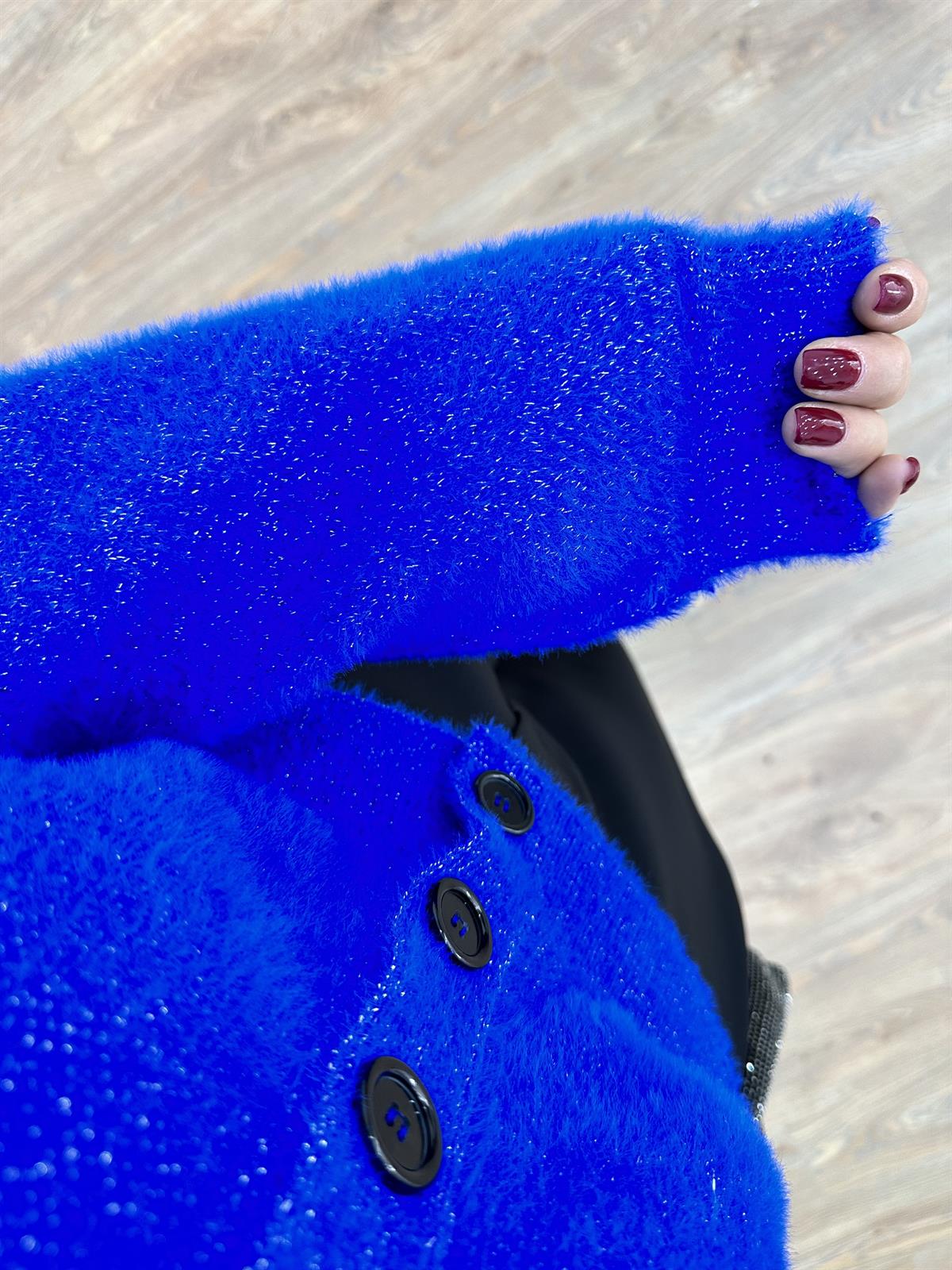 Tüylü Simli Yumoş Hırka