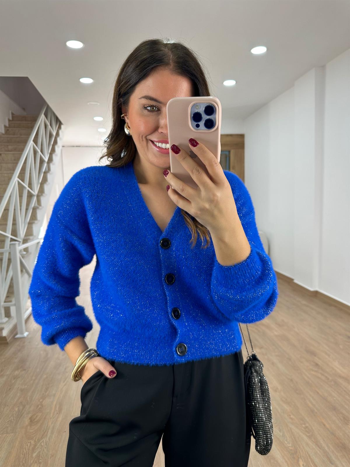 Tüylü Simli Yumoş Hırka