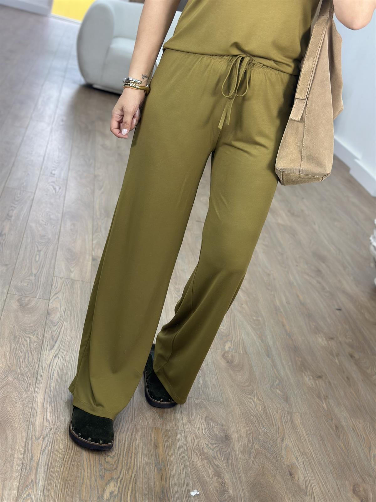 V Yaka Modal Takım-Olive