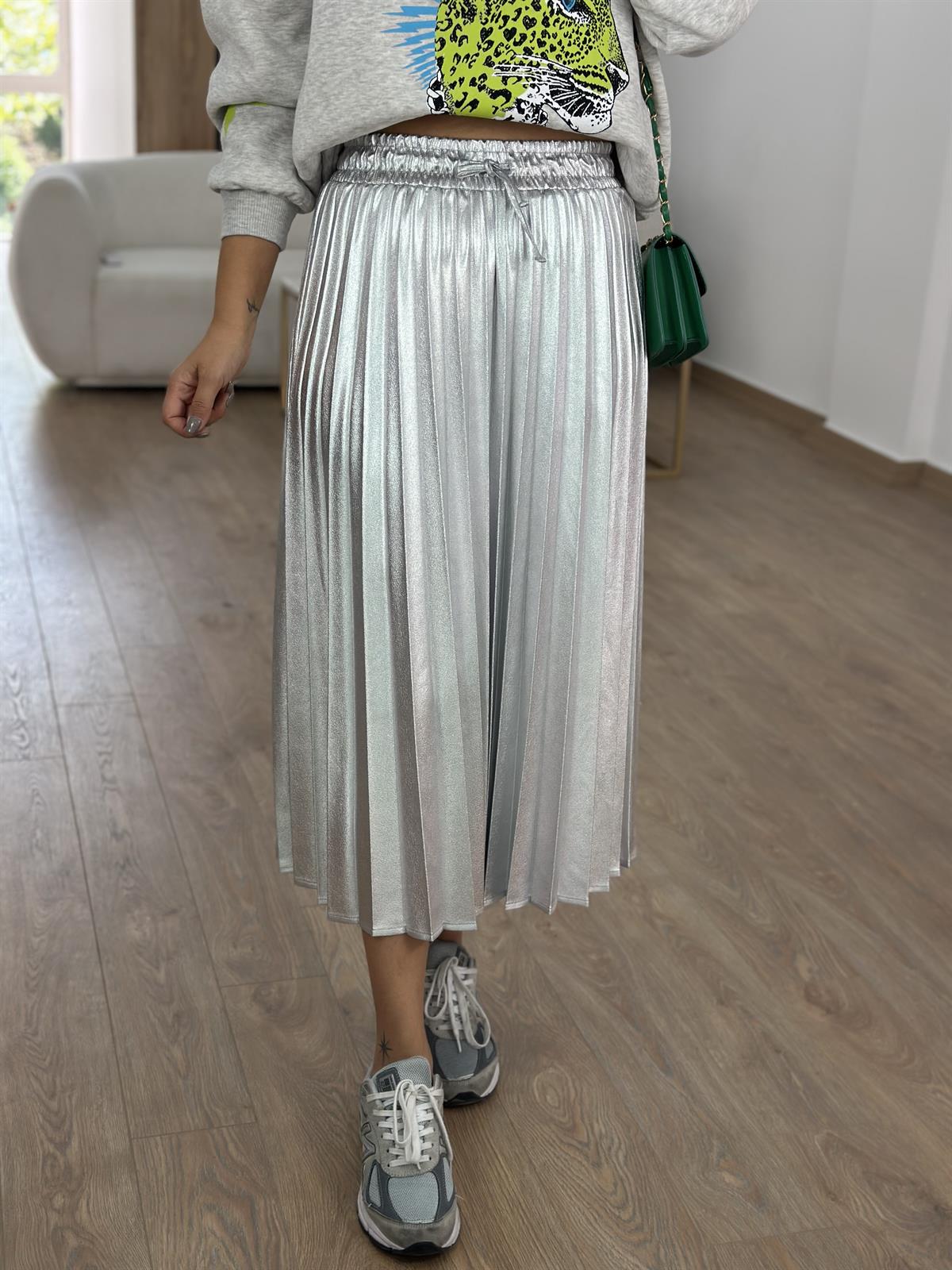 Varaklı Piliseli Uzun Etek