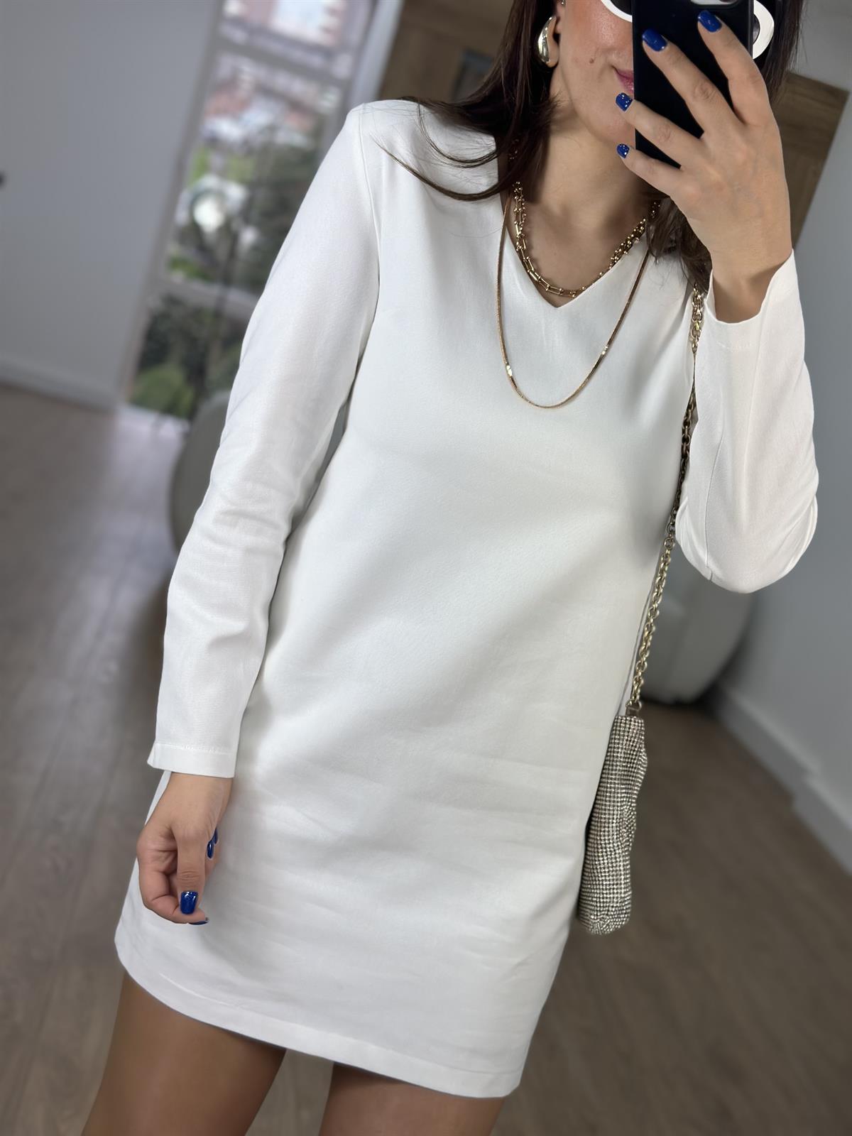 Vatkalı Gabardin Elbise