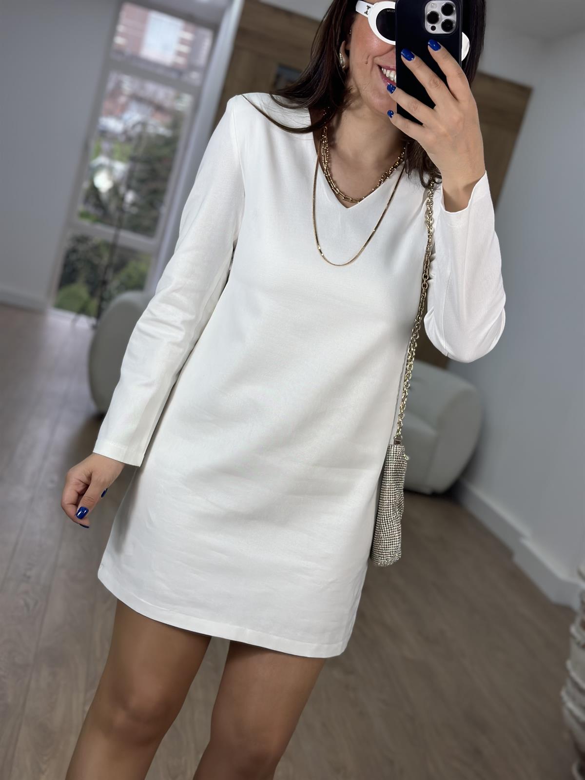 Vatkalı Gabardin Elbise