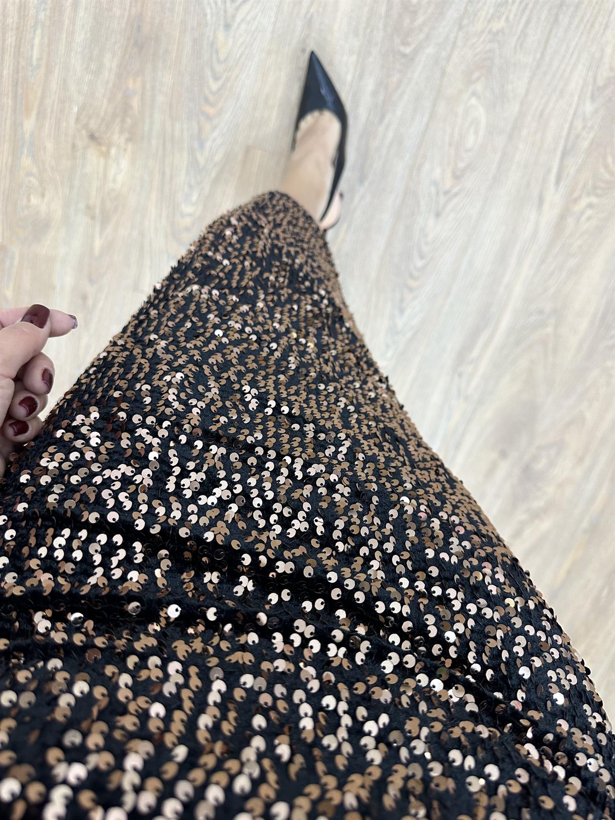 Vatkalı Komple Payet Likralı Elbise