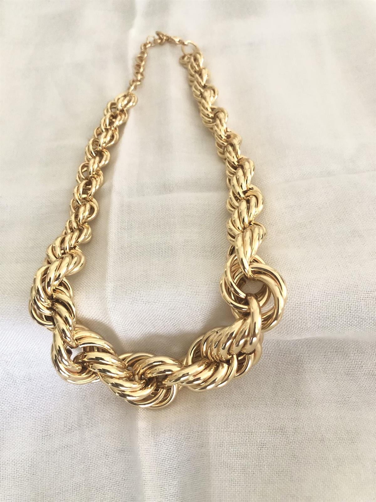 Vip Seri Gold Kalın Burgu Kolye