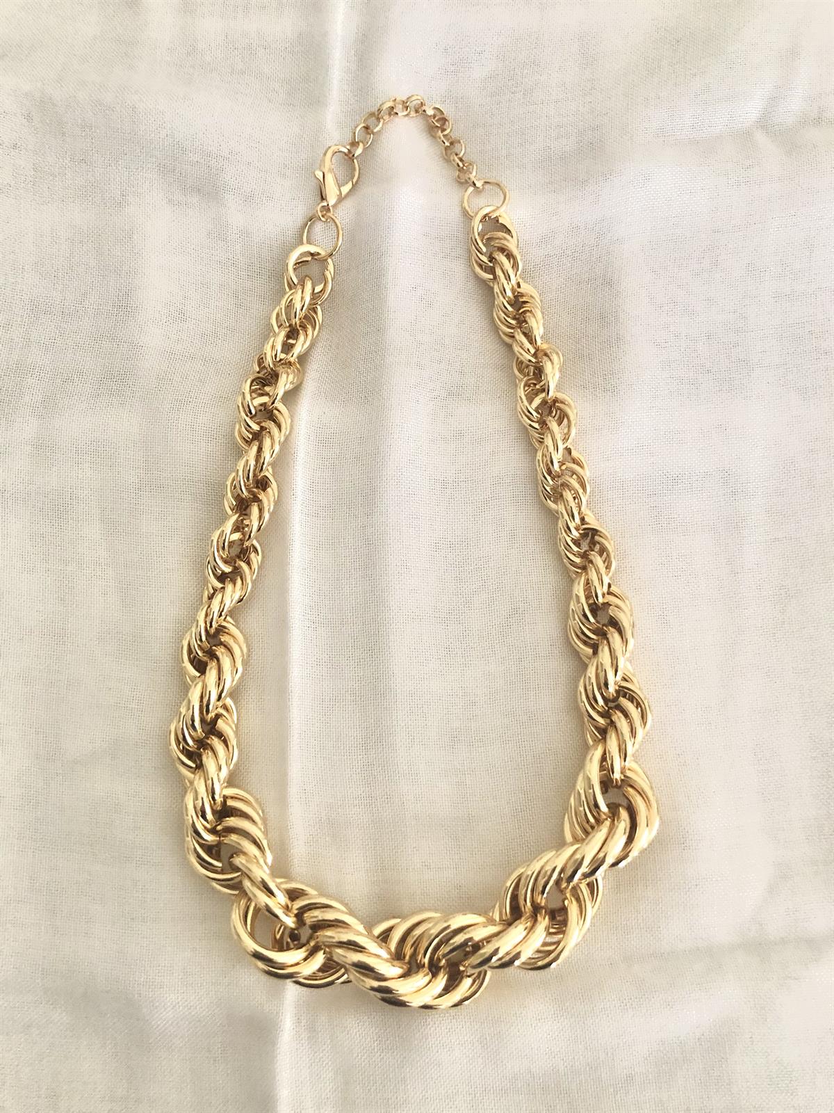Vip Seri Gold Kalın Burgu Kolye