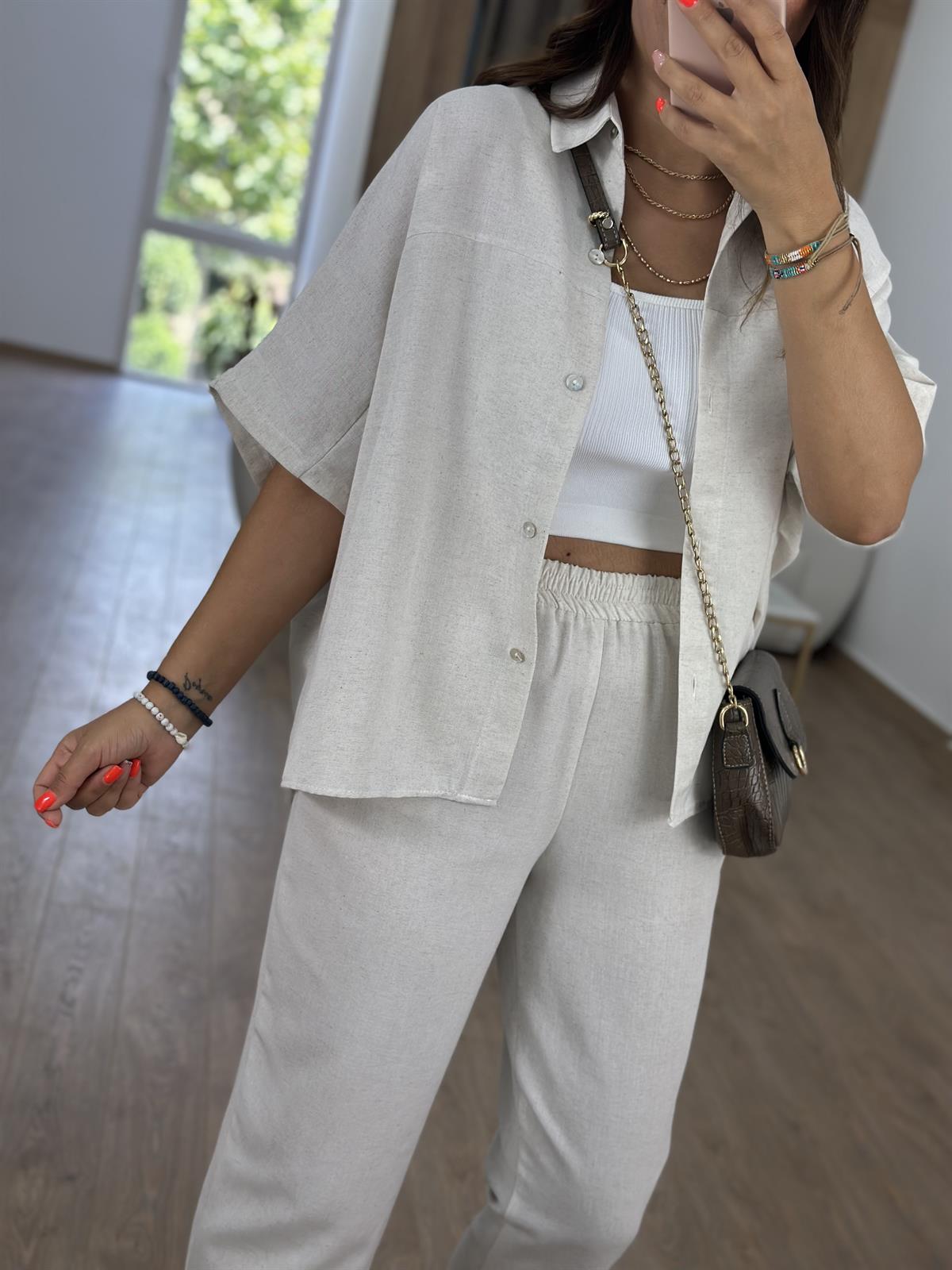 Yarasa Kol keten Takım-Taş