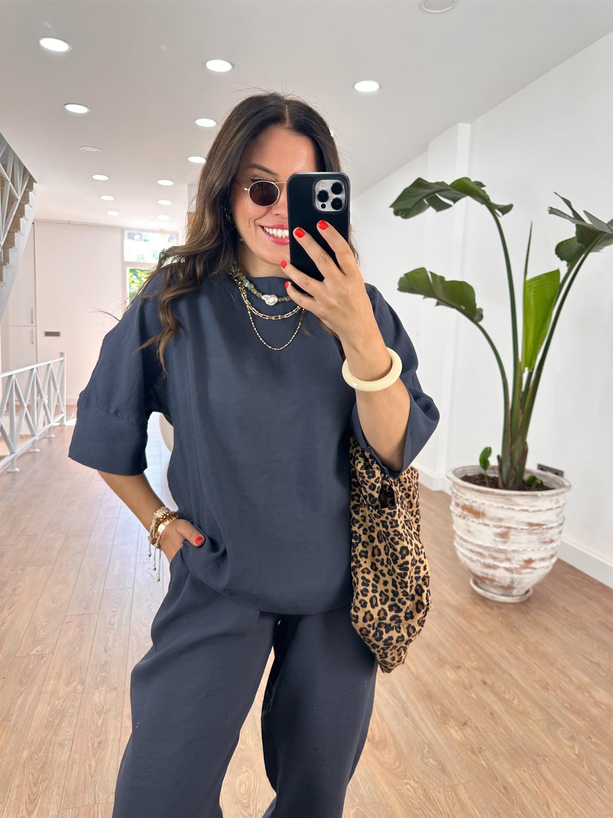 Yarım Kol Basic Tiril Takım-Antrasit