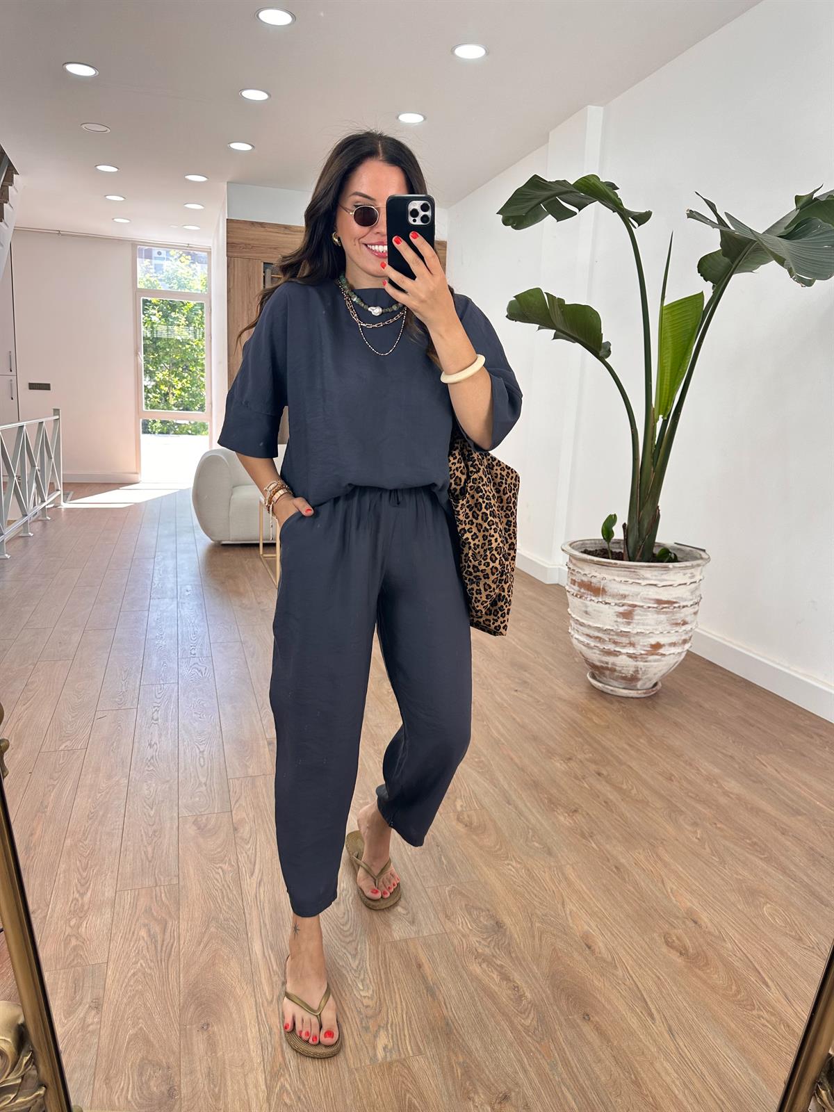 Yarım Kol Basic Tiril Takım-Antrasit