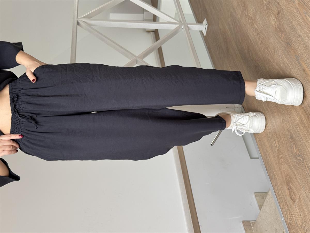 Yarım Kol Salaş Tencel Takım - Siyah