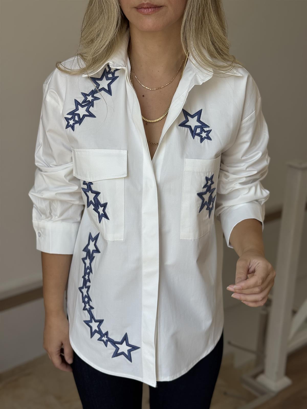 Yıldız İşlemeli Gömlek