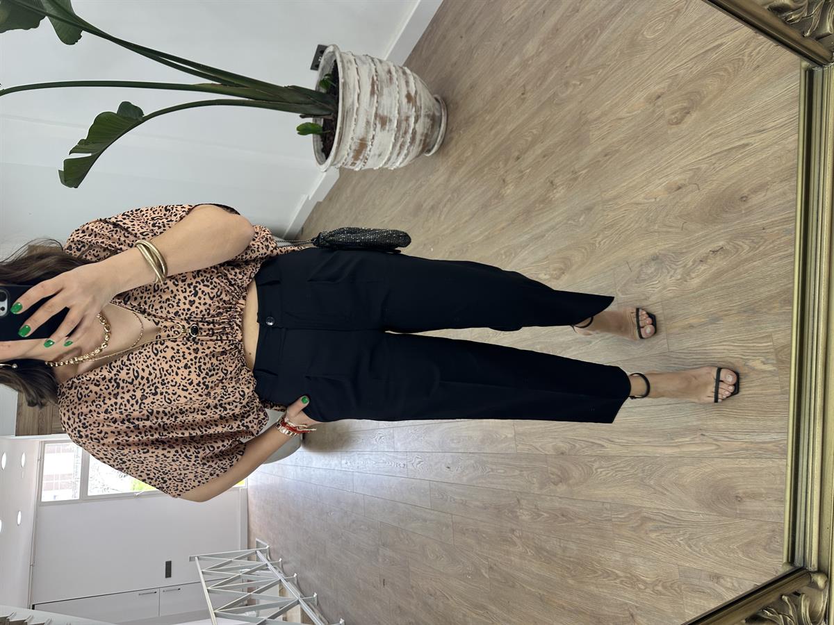 Yüksek Bel Bilek Boy Pensli Pantolon