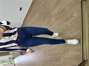 Yüksek Bel Boyfit Jean-Koyu Lacivert