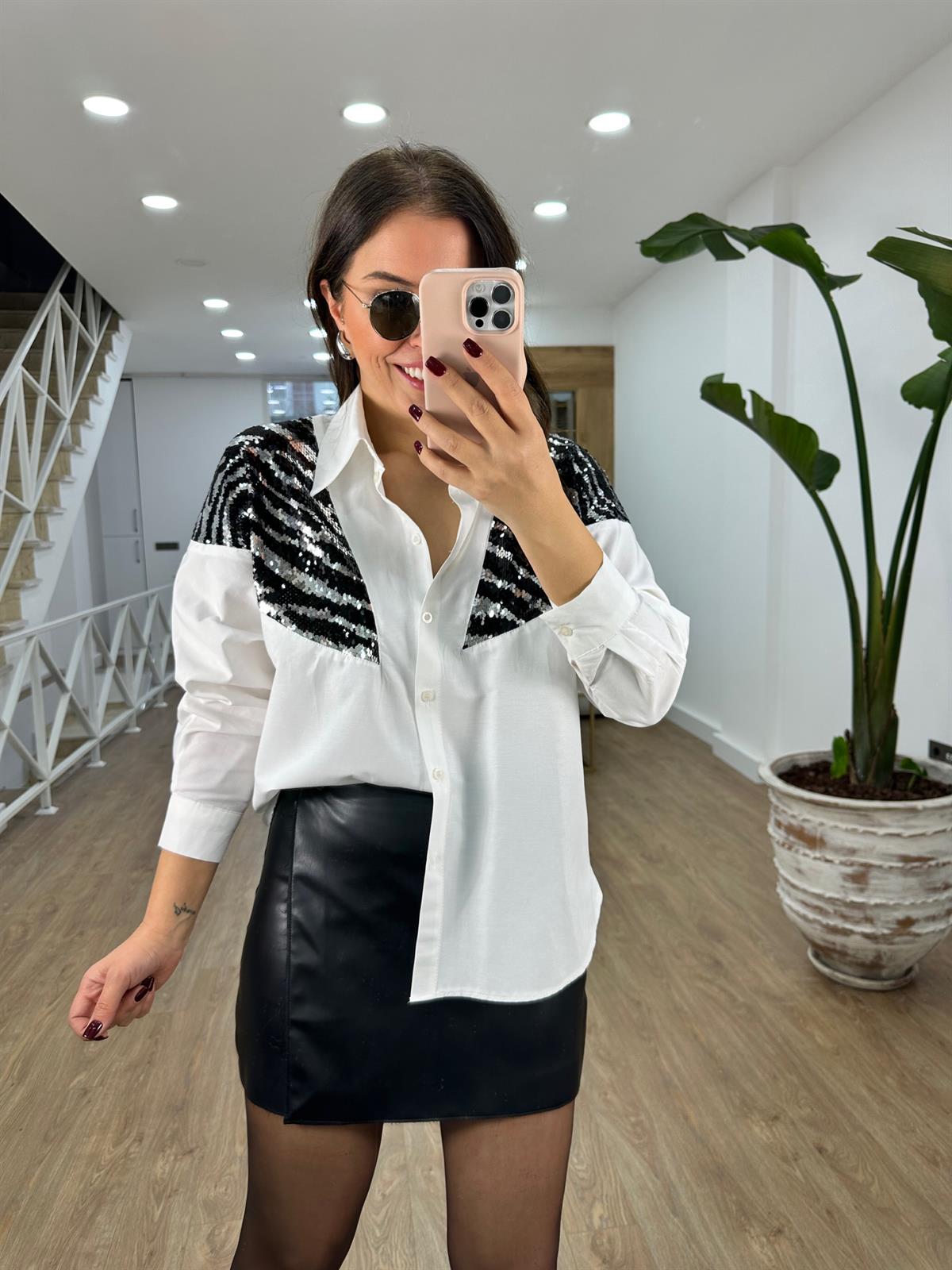 Zebra Payet Detaylı Gömlek