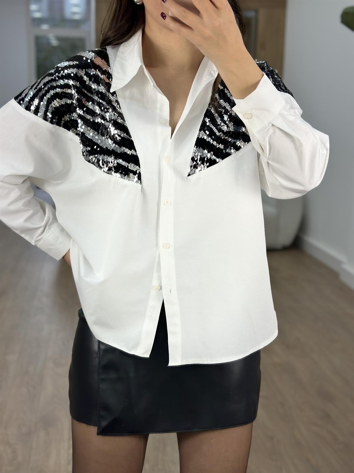 Zebra Payet Detaylı Gömlek