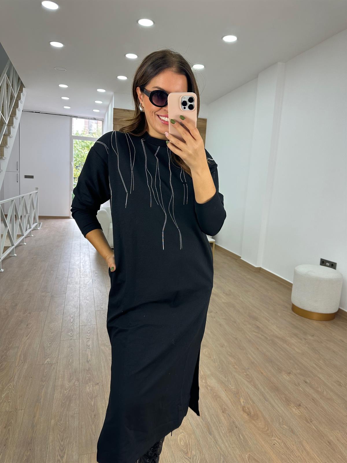 Zincir Detaylı Sweat Elbise