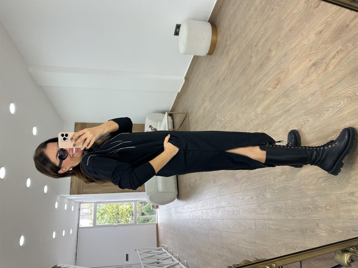 Zincir Detaylı Sweat Elbise