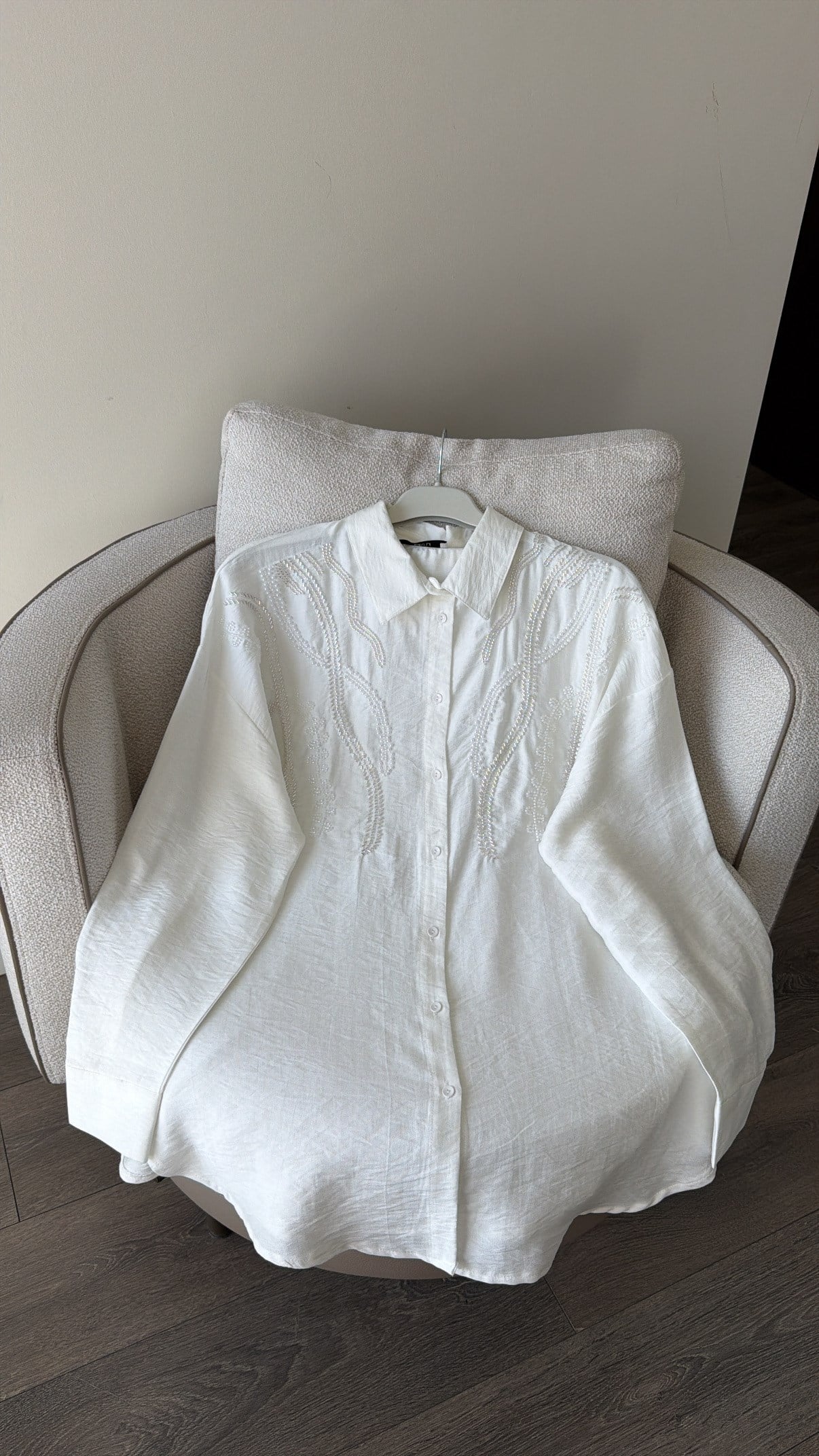 BONCUKLU GÖMLEK - EKRU