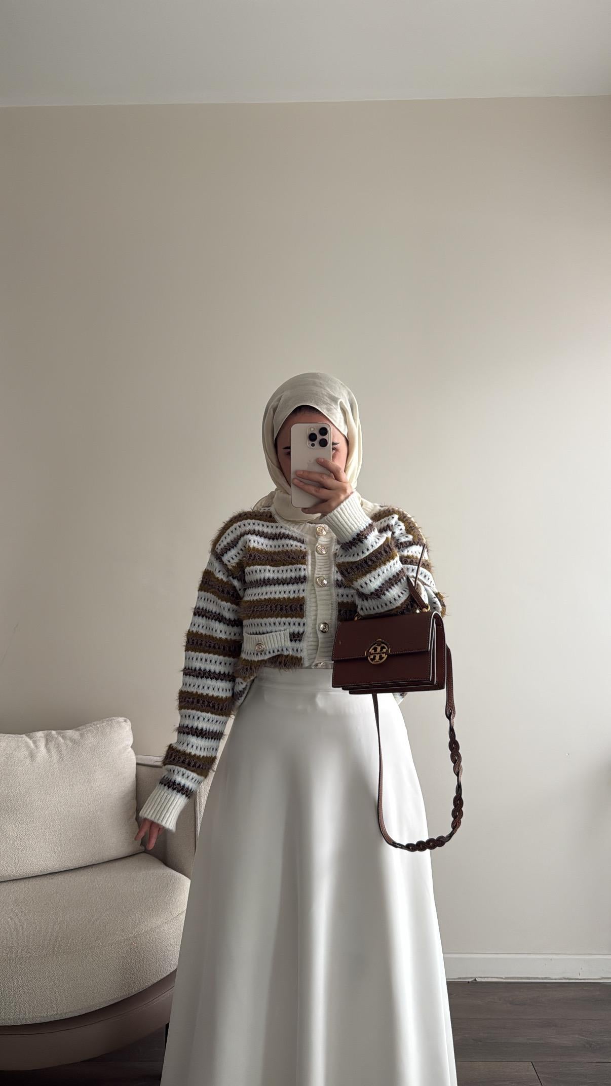 ÇOK RENKLİ TRİKO KAZAK - Yeşil