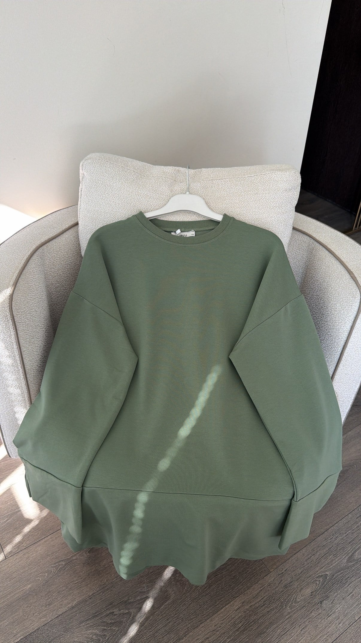 Dikiş Ve Yırtmaç Detaylı Sweatshirt- Mint