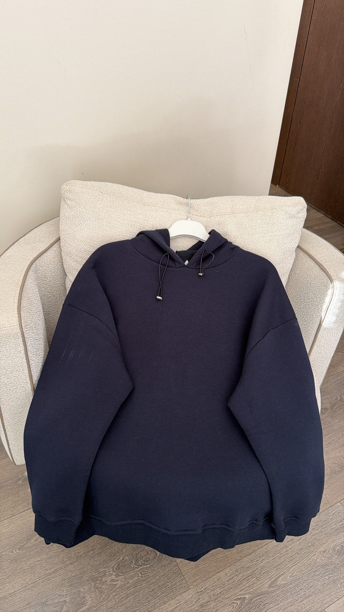 Kapüşonlu Oversize Sweat - Lacivert