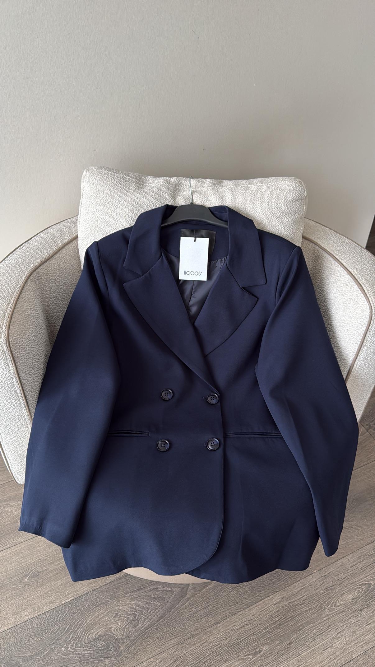 Kruvaze Ceket - Lacivert