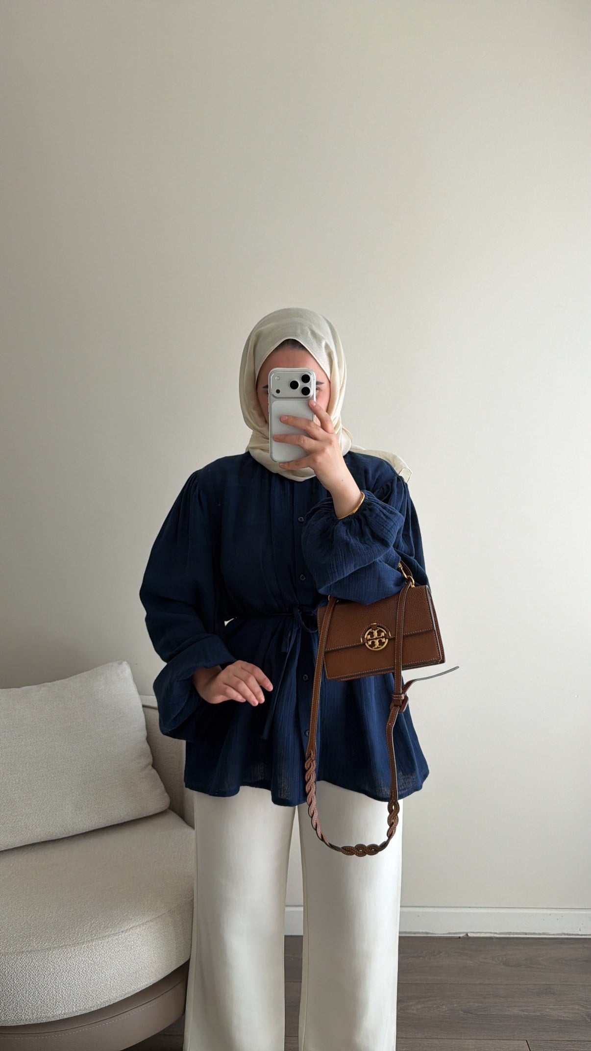 Müslin Gömlek - Lacivert