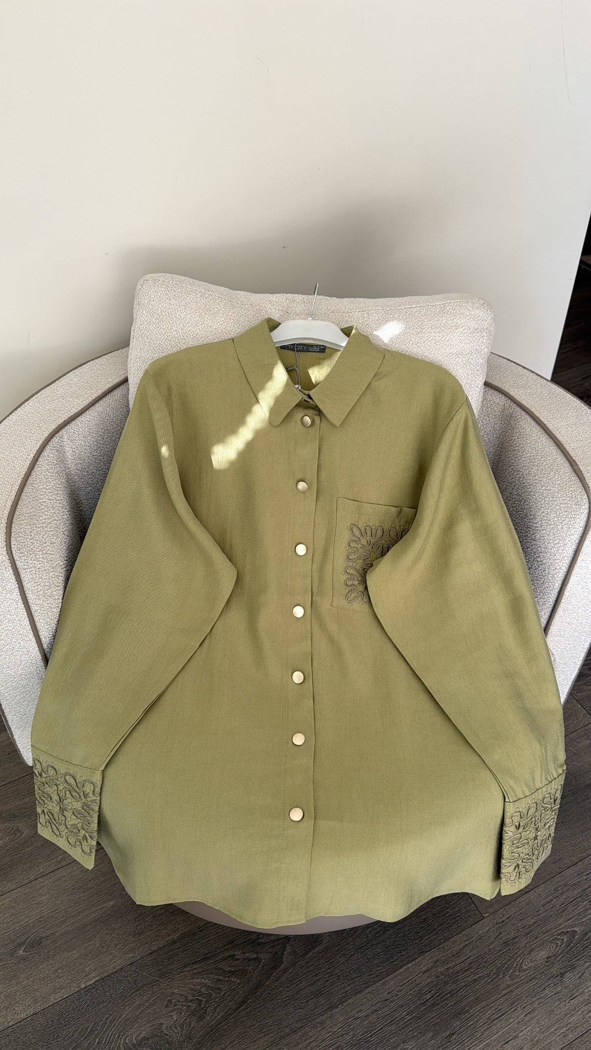 NAKIŞLI GÖMLEK - YEŞİL