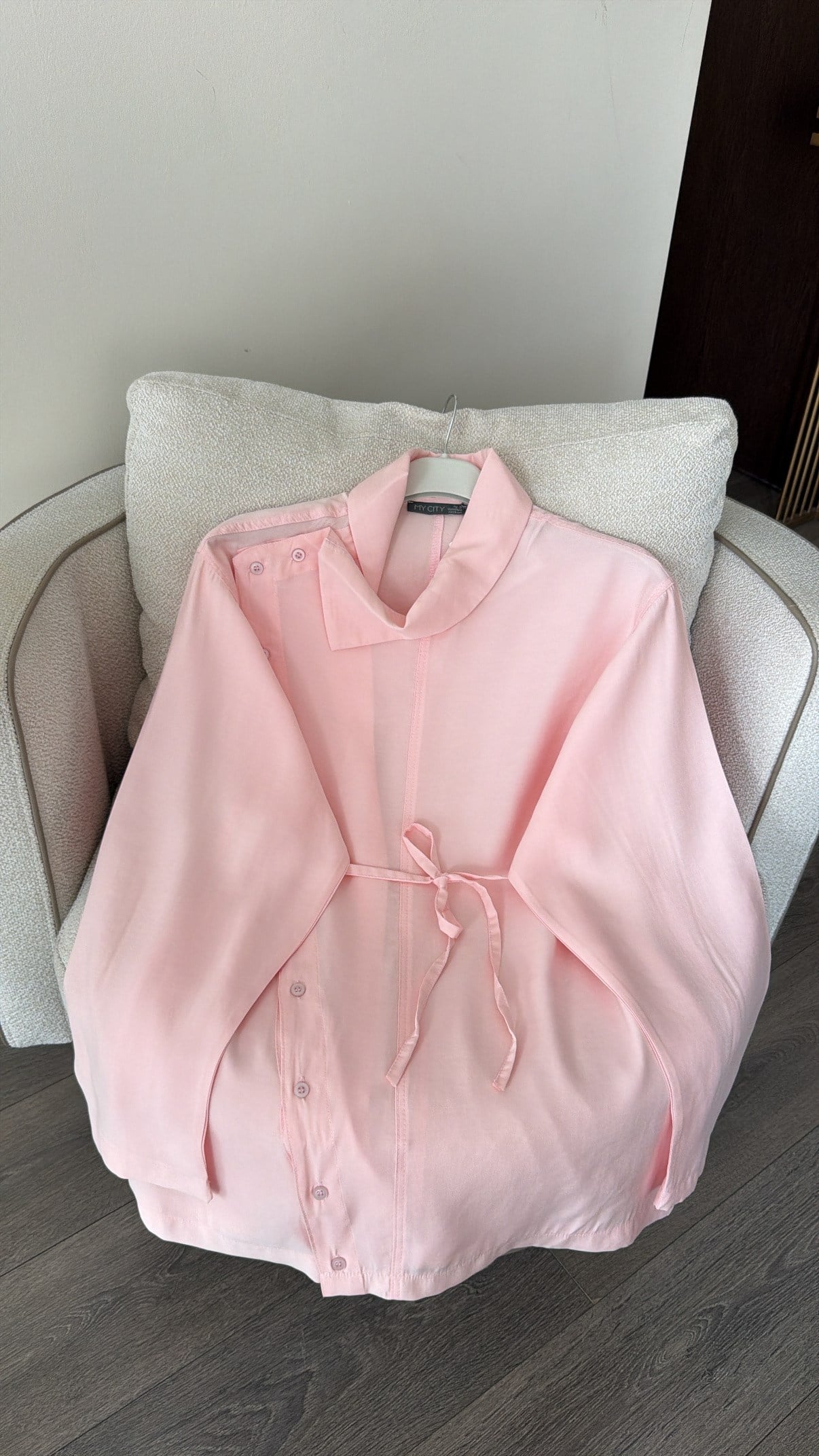Yandan Düğmeli Gömlek - Pembe