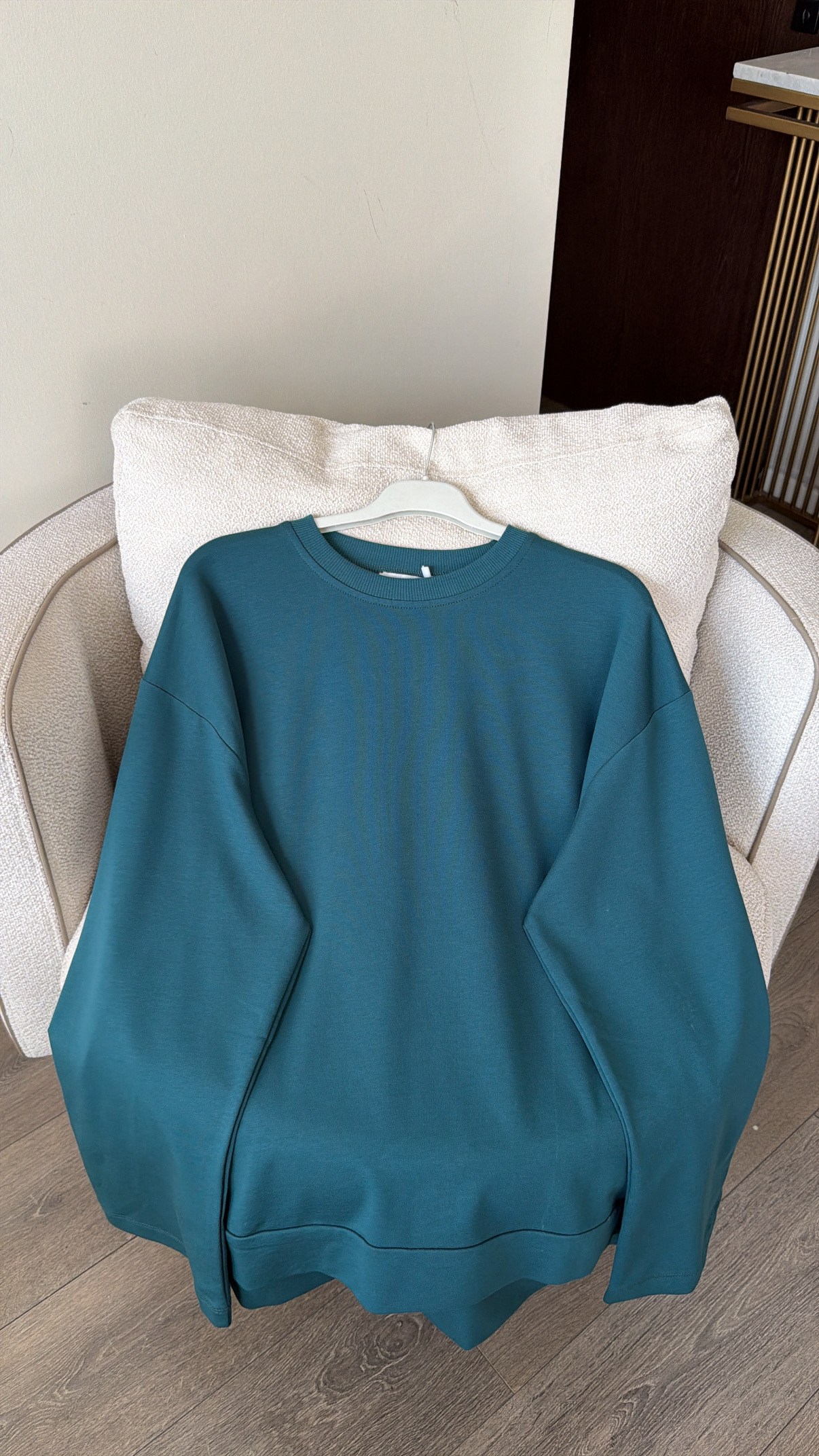 Bisiklet Yaka Oversize Sweatshirt - Deep Teal