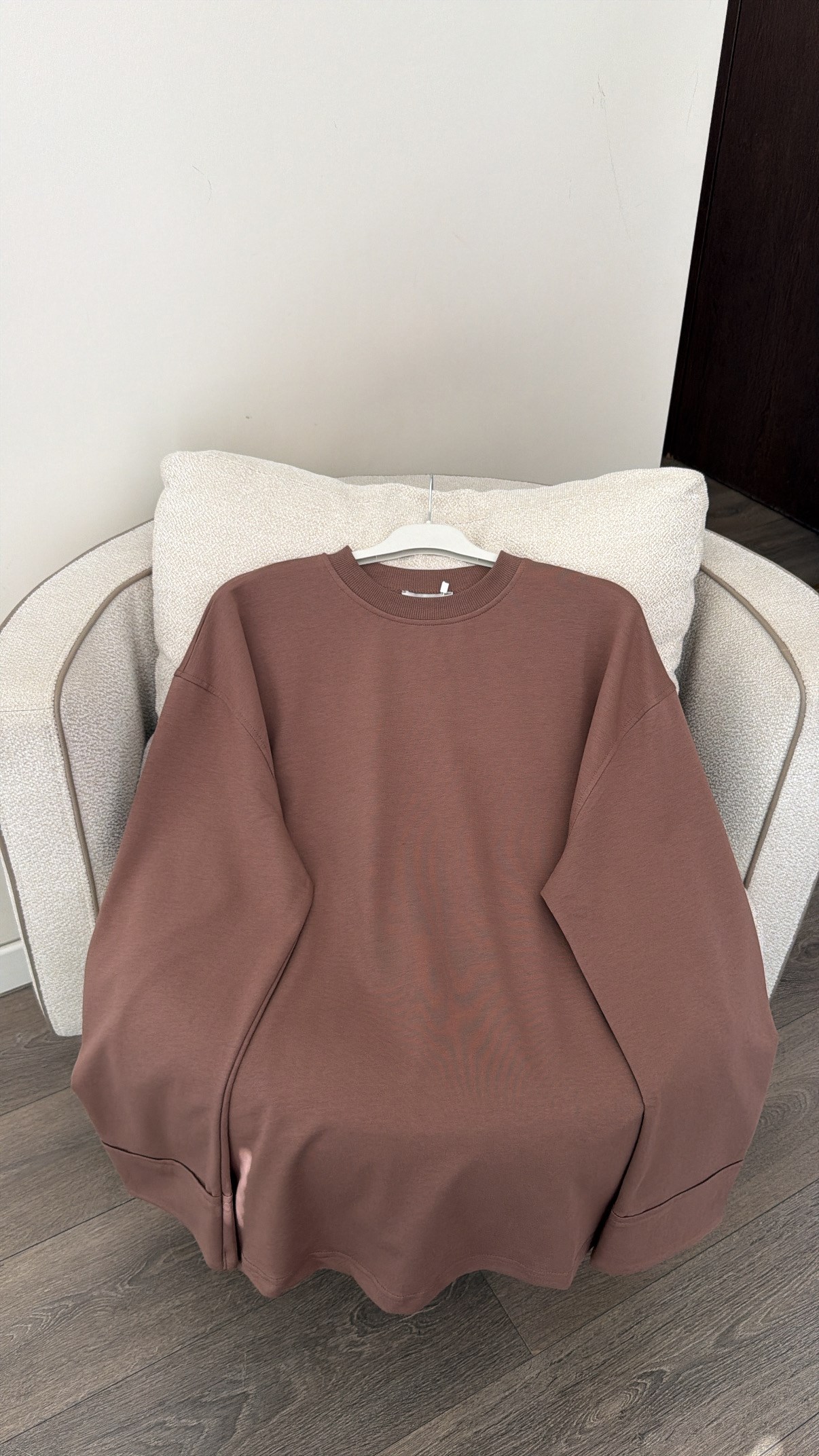 Dikiş Detaylı Basic Sweatshirt - Toprak