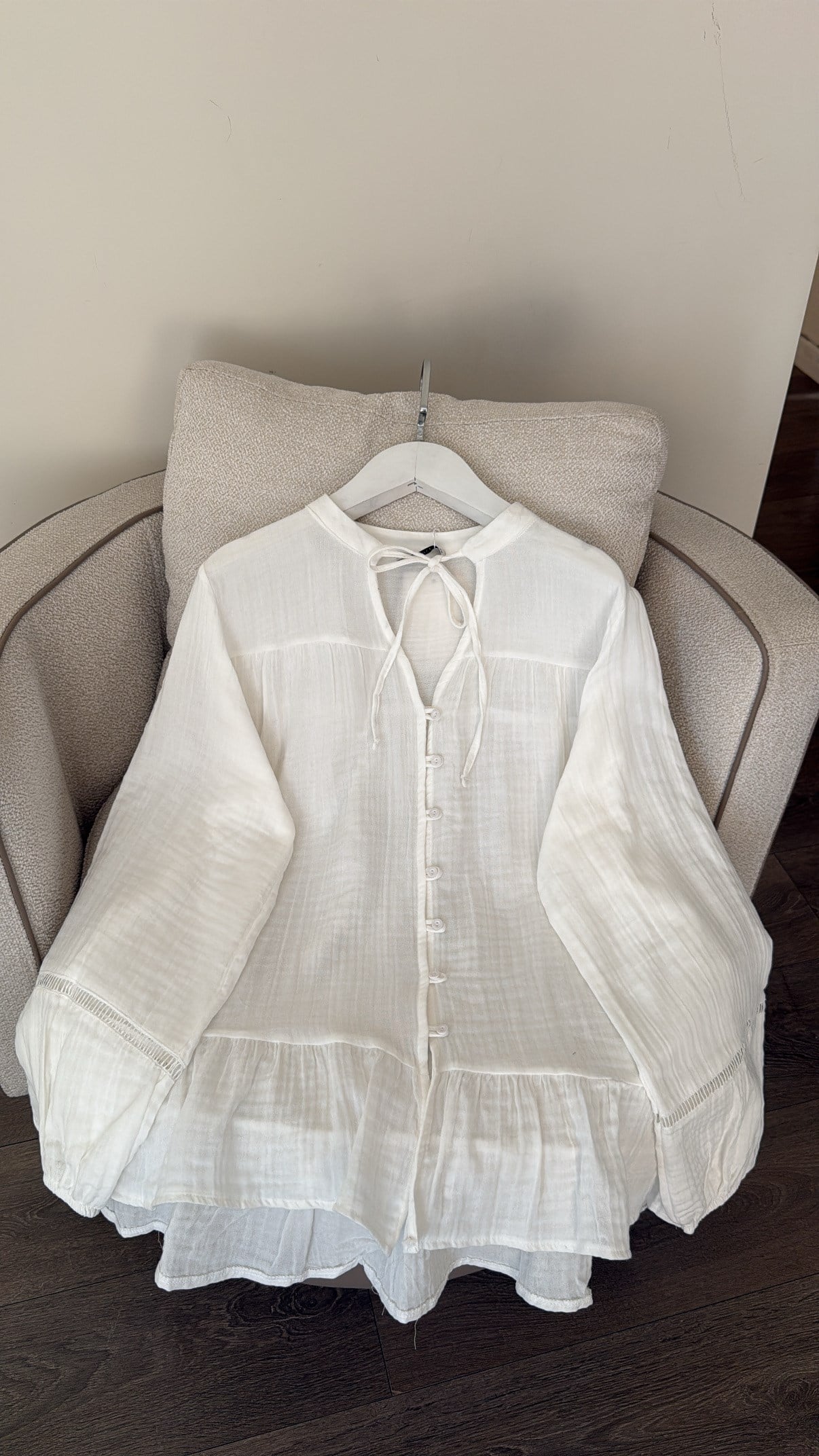 Müslin Gömlek - Ekru