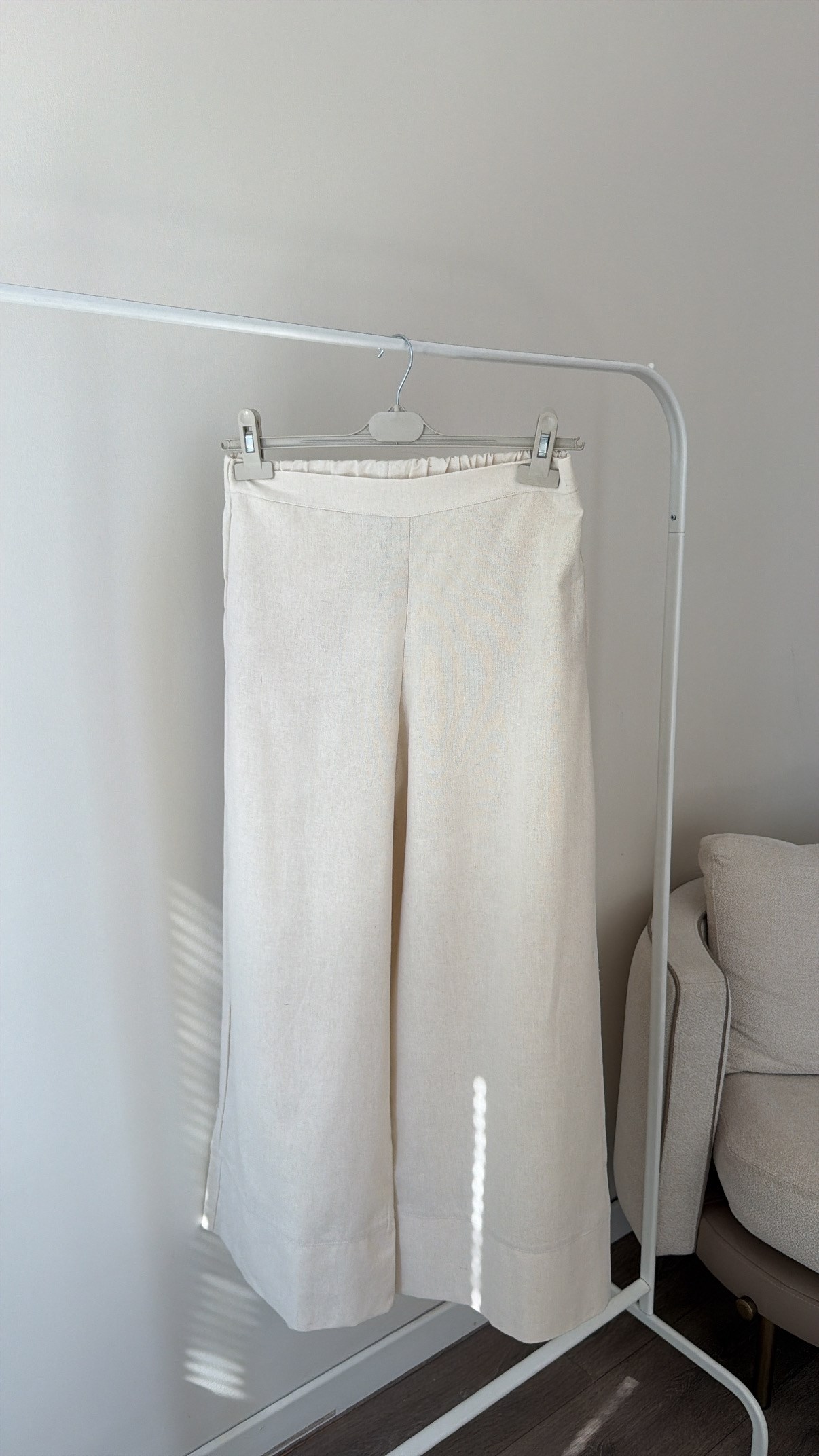 Natural Geniş Paça Pantolon