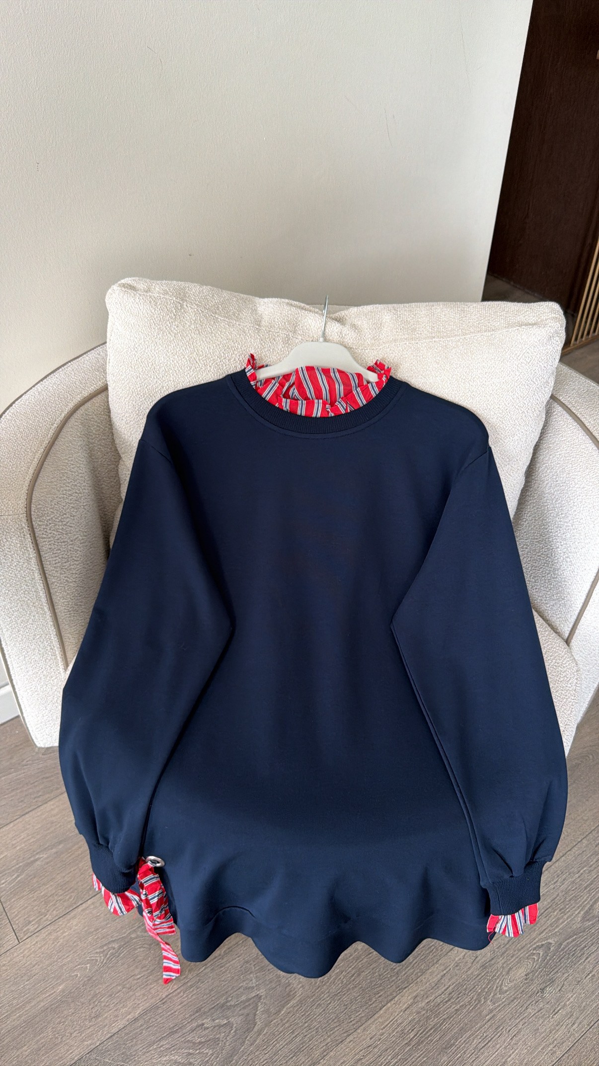 Yandan Bağcıklı Sweatshirt - Lacivert