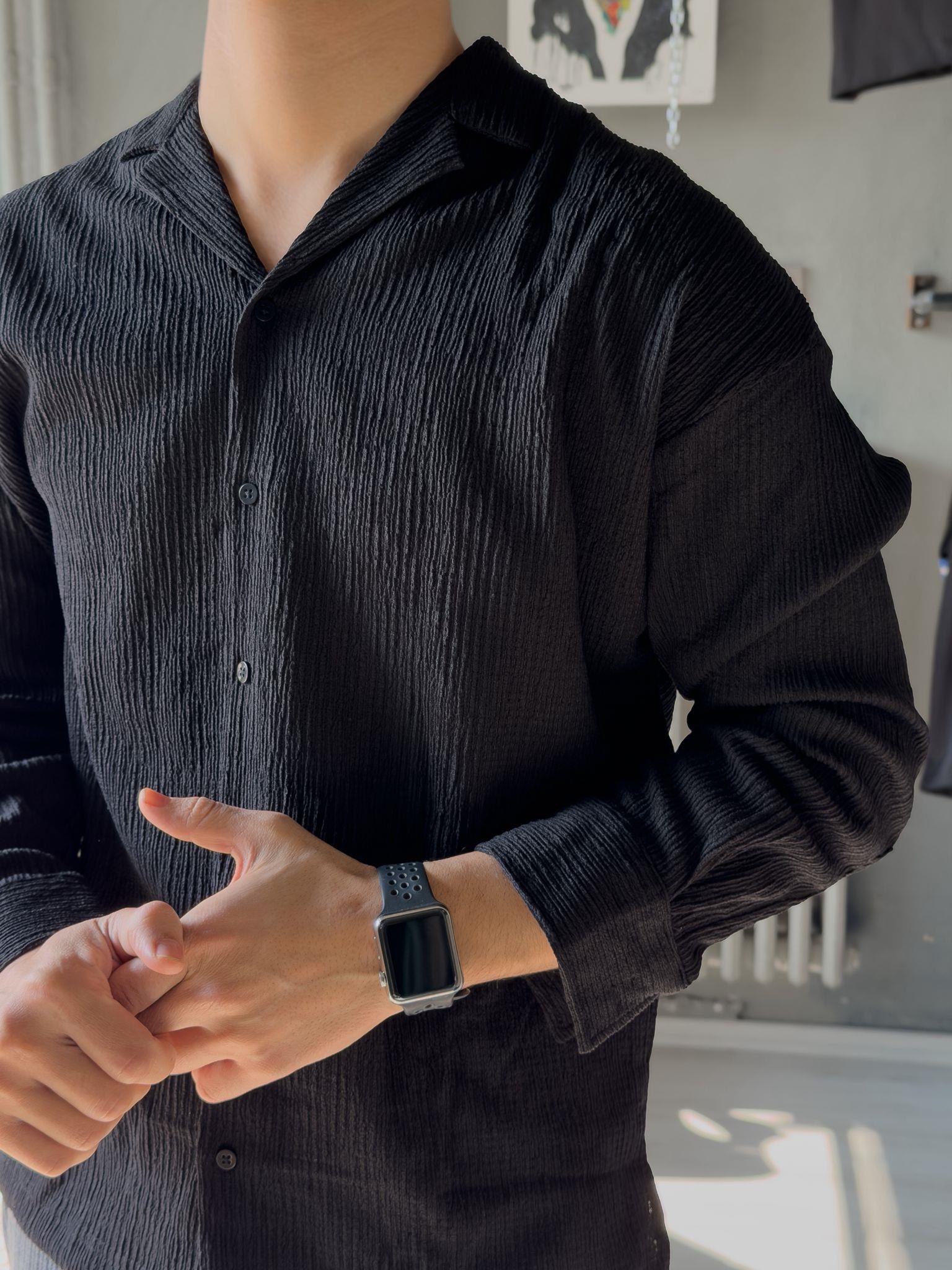 apaç yaka oversize gömlek