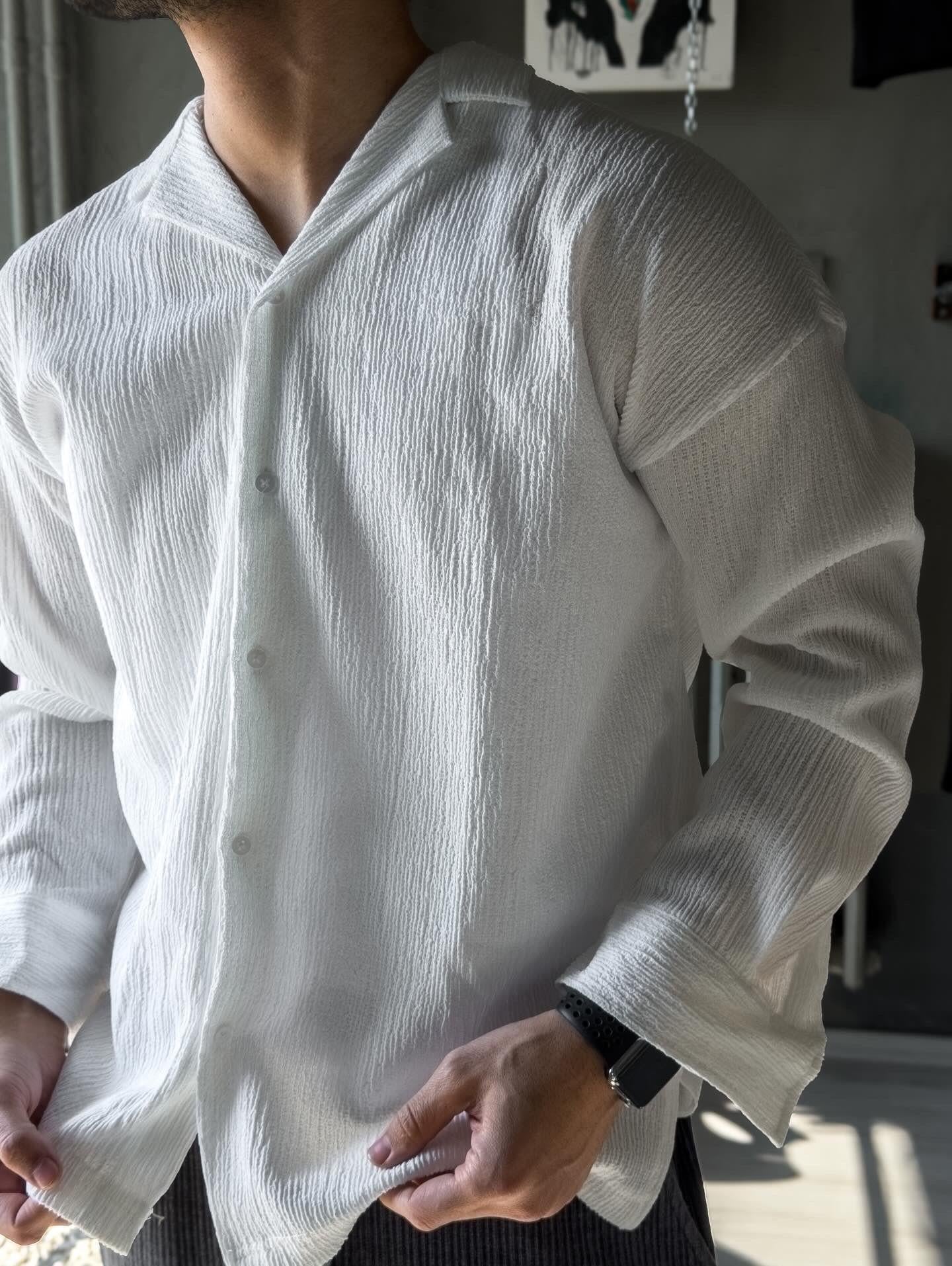 apaç yaka oversize gömlek