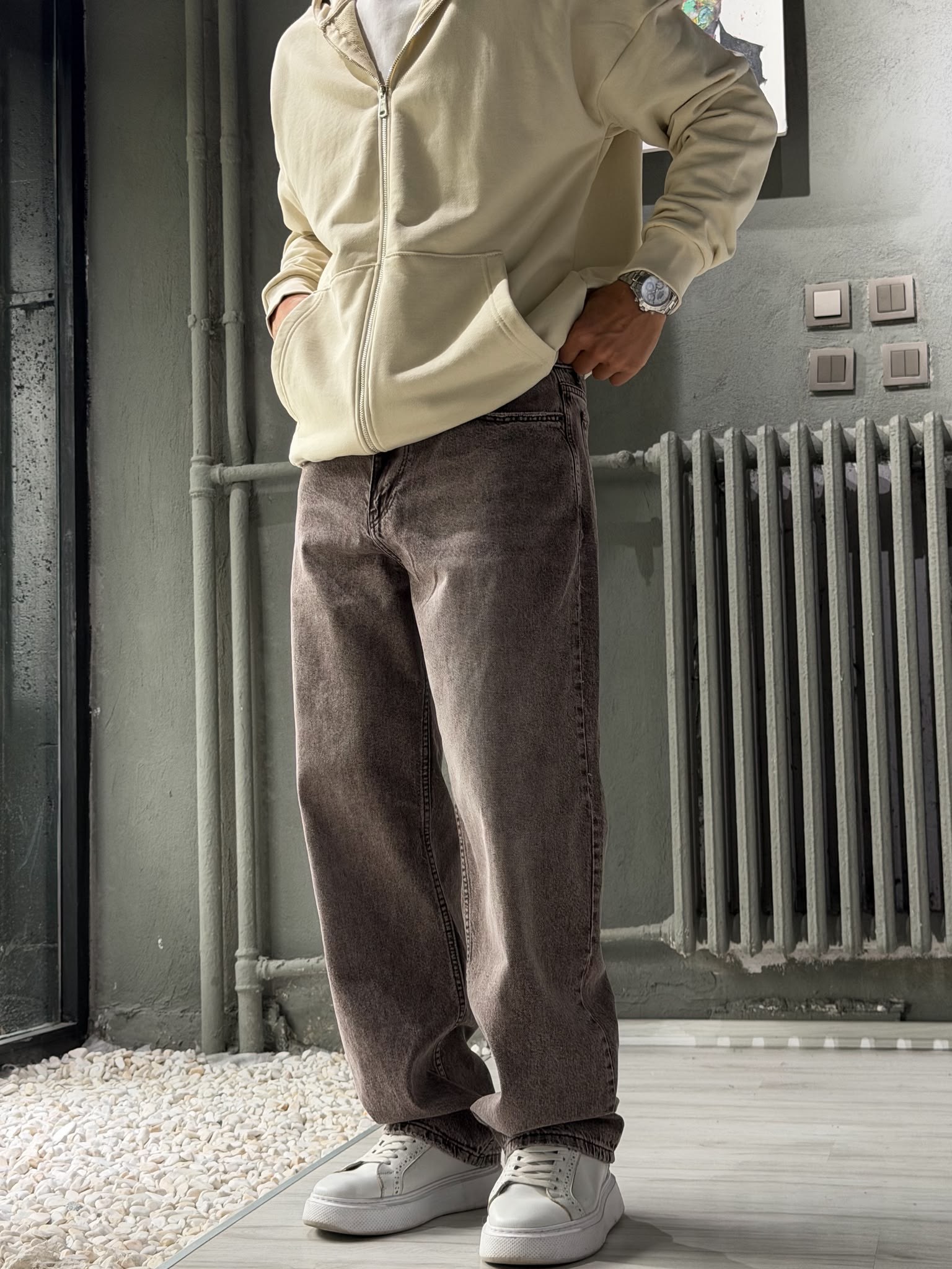 Baggy Fit Kot Pantolon