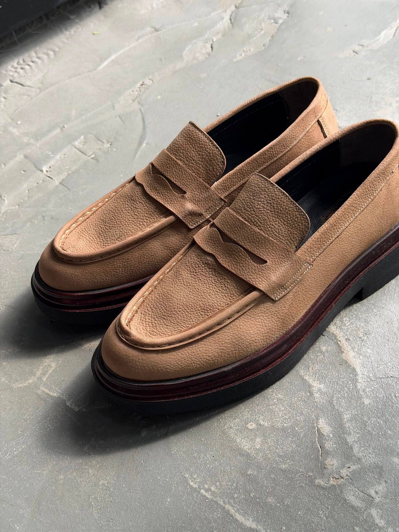 Hakiki Nubuk Deri Loafer Ayakkabı