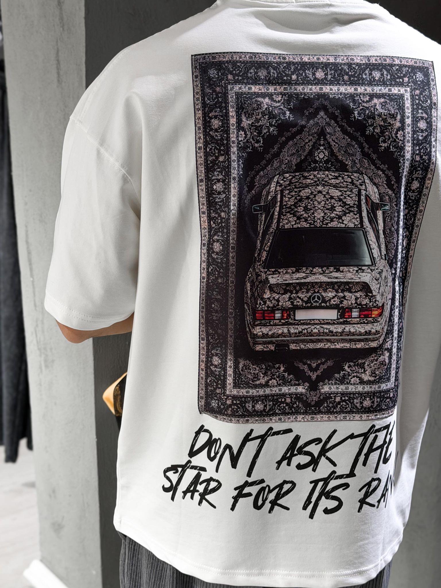 Oversize Baskılı Nakışlı T-shirt