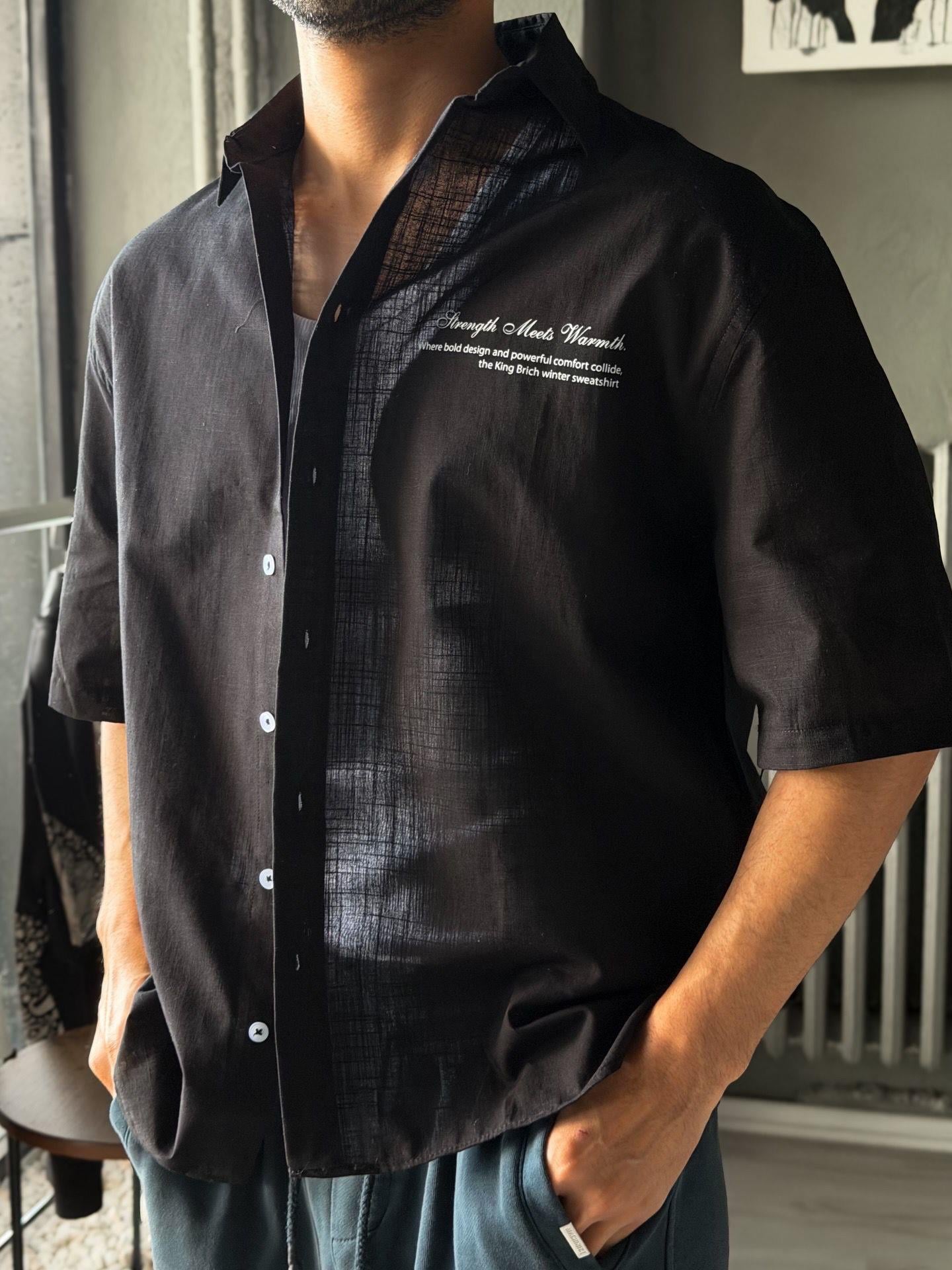 Oversize Detaylı Kısa Kollu Gömlek