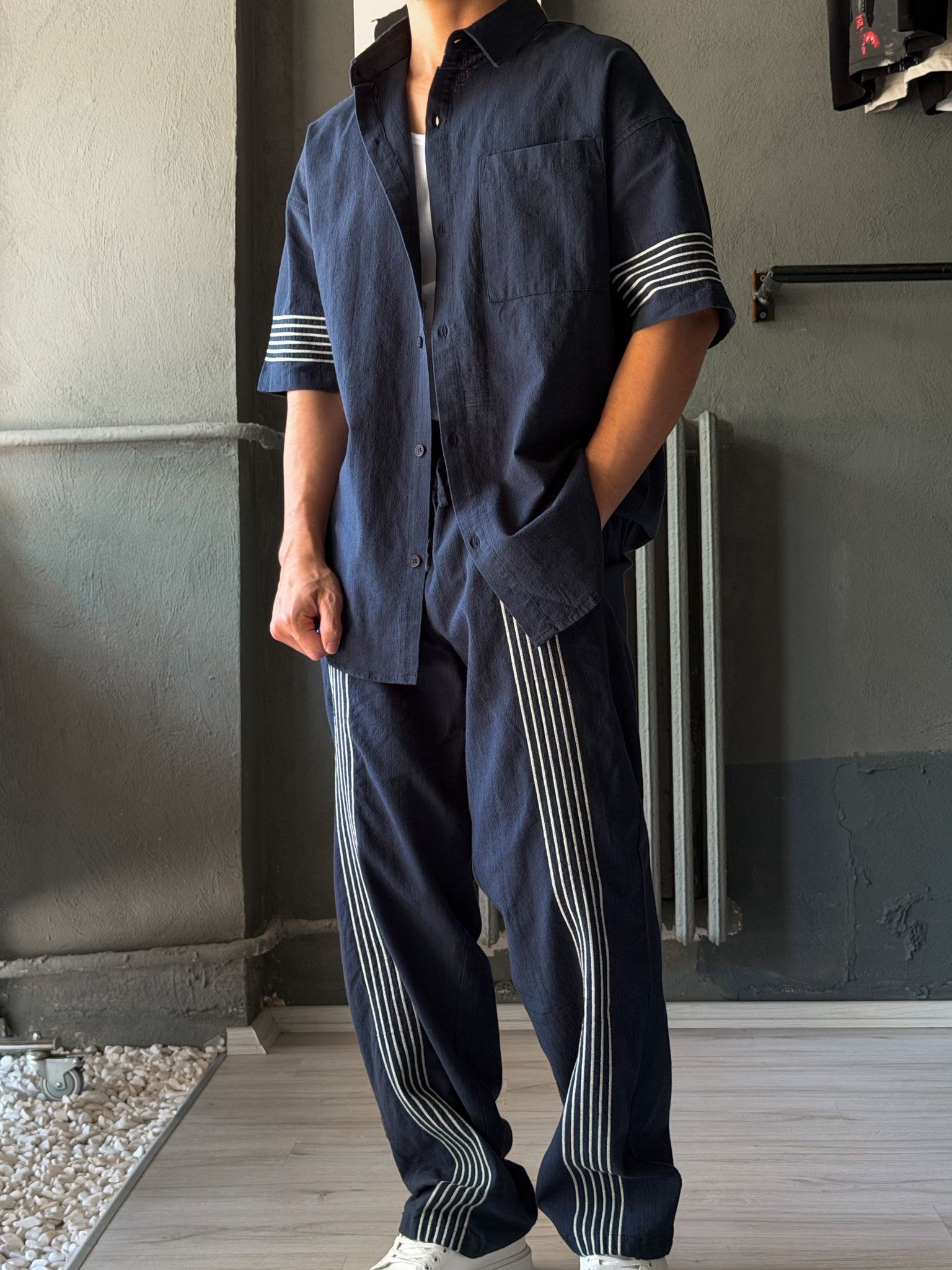 Oversize Gömlekli Alt-üst Takım