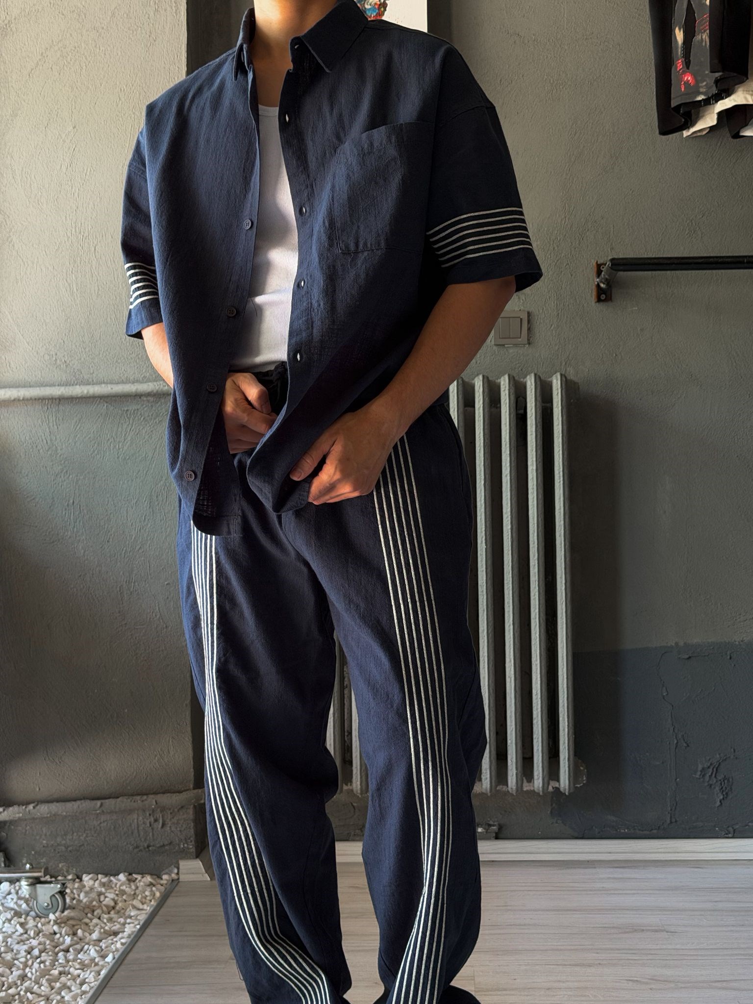 Oversize Gömlekli Alt-üst Takım