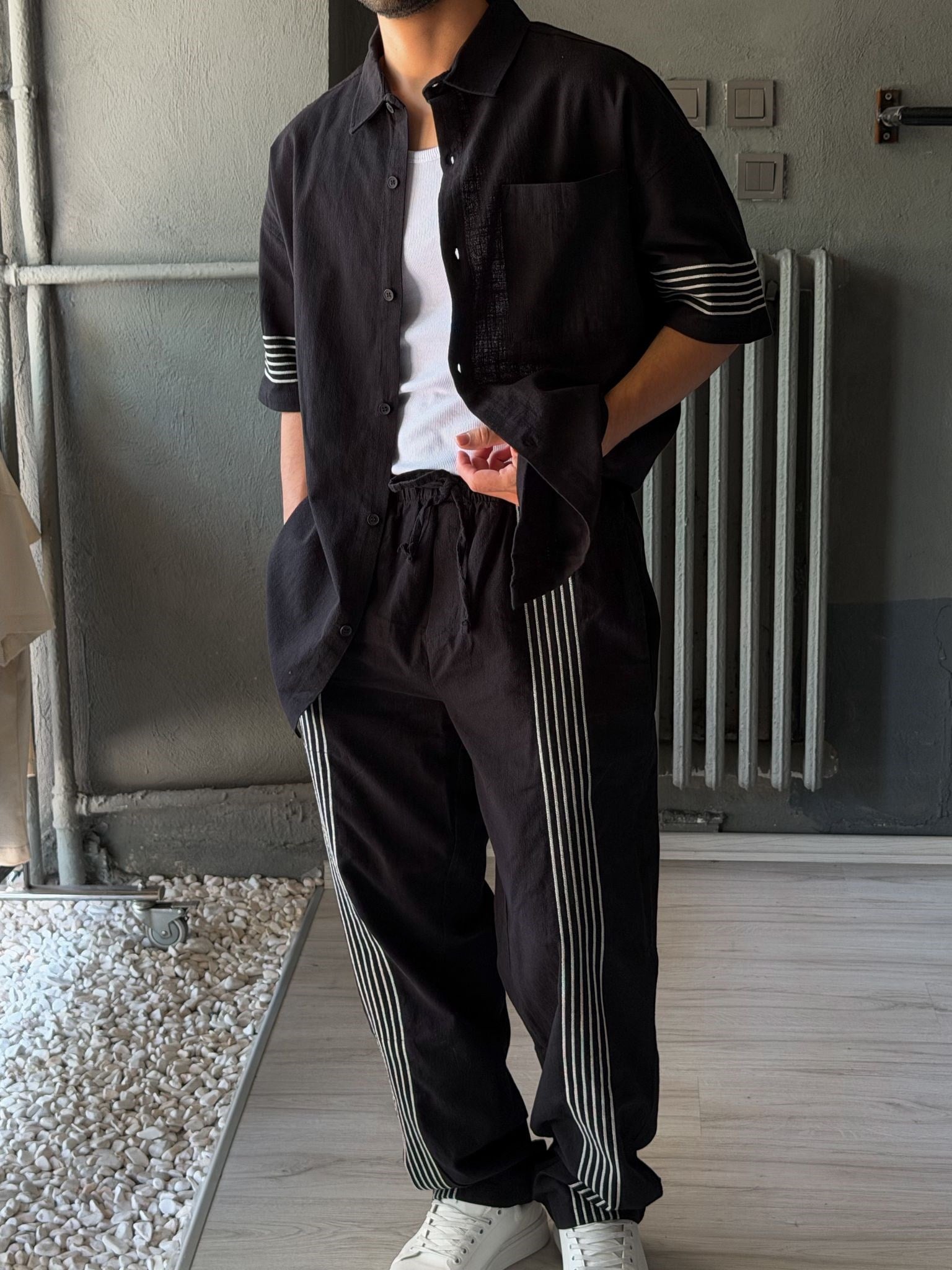 Oversize Gömlekli Alt-üst Takım