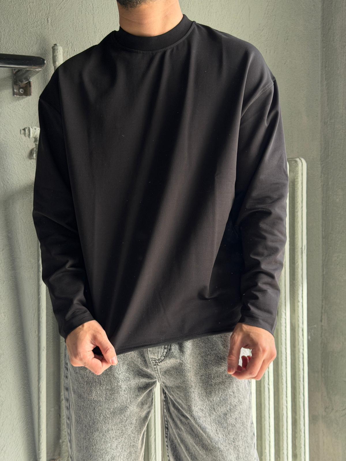 oversize iki iplik uzun kol 