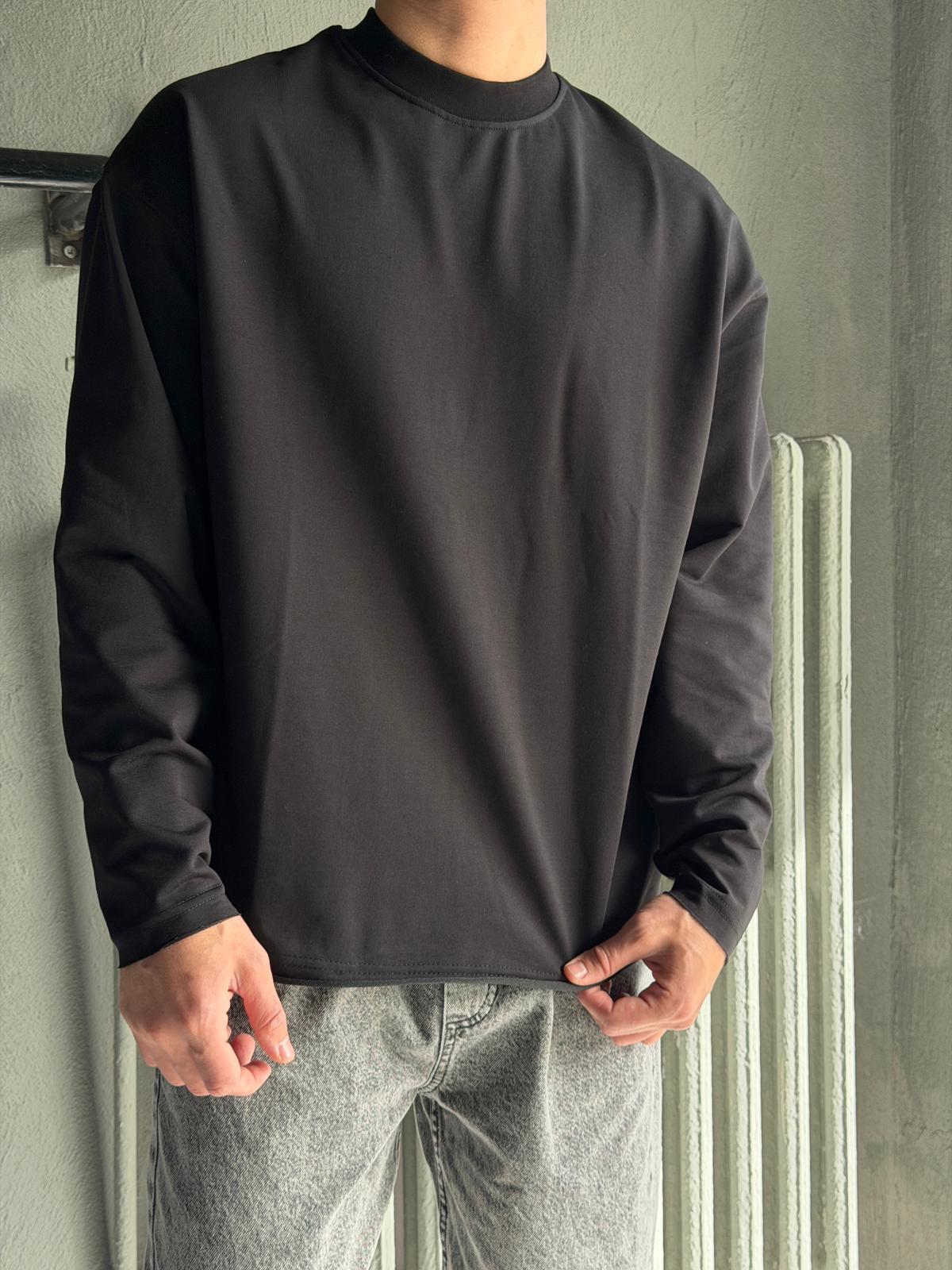 oversize iki iplik uzun kol 