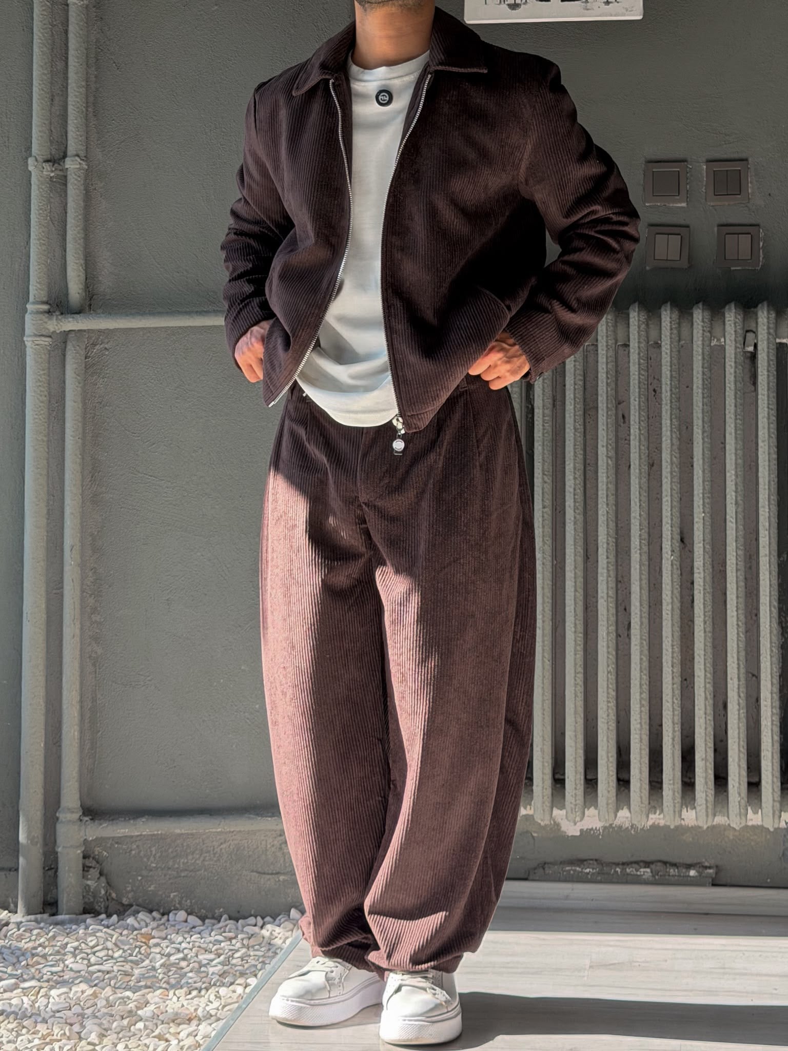 Oversize Kadife Kumaş Astarlı Alt-Üst Takım