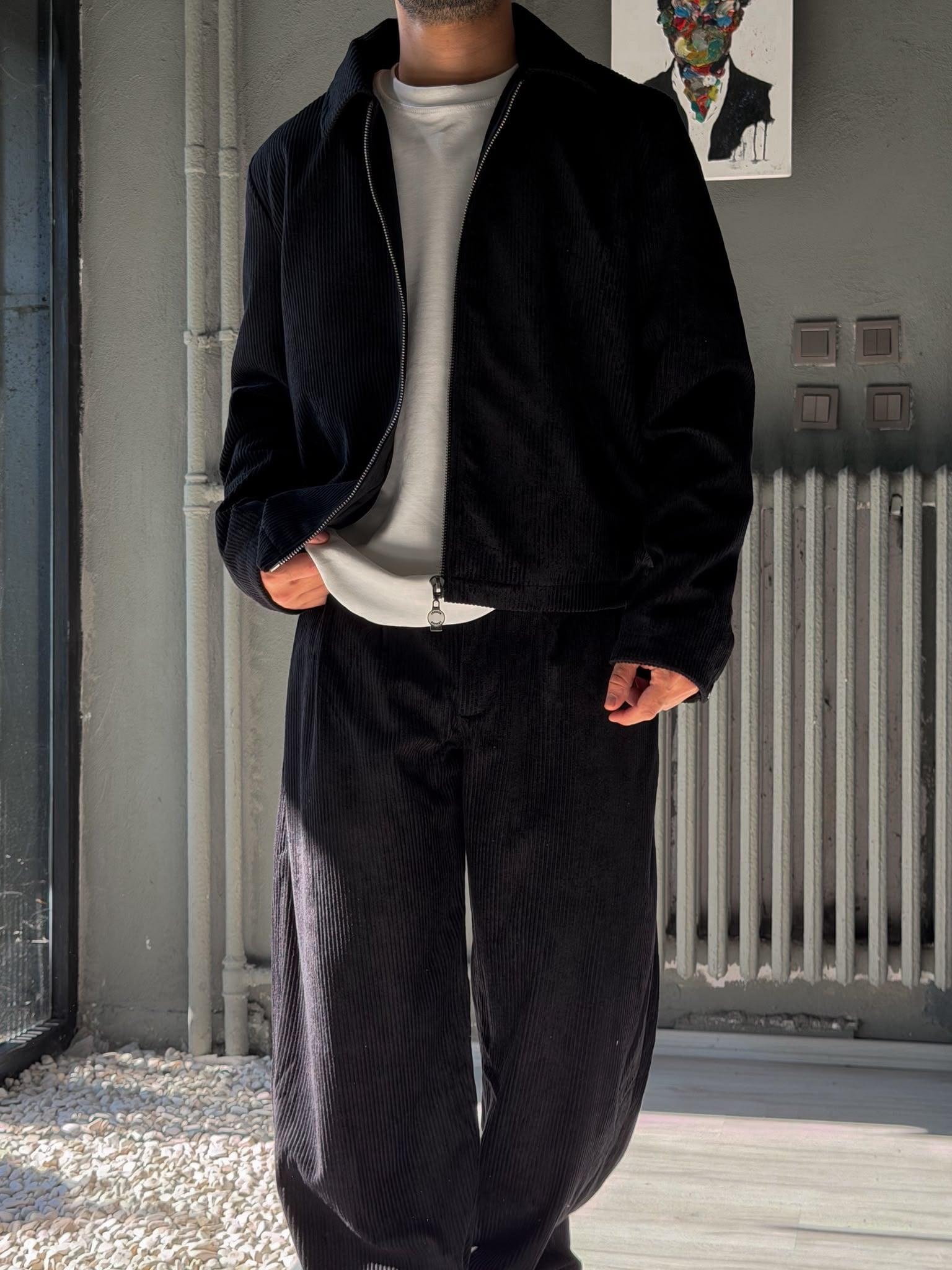 Oversize Kadife Kumaş Astarlı Alt-Üst Takım