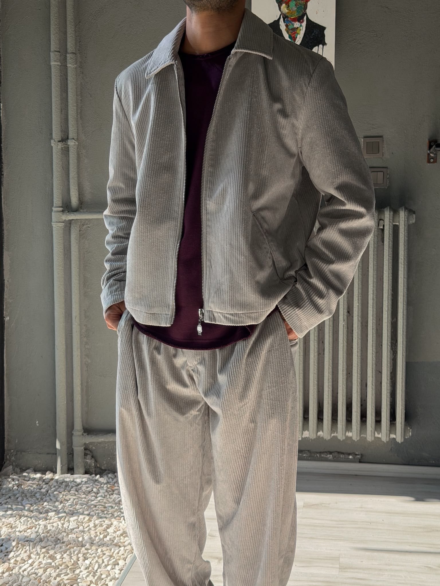 Oversize Kadife Kumaş Astarlı Alt-Üst Takım