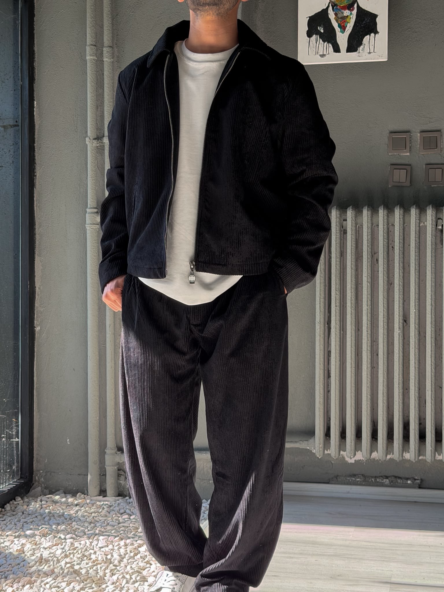 Oversize Kadife Kumaş Astarlı Alt-Üst Takım