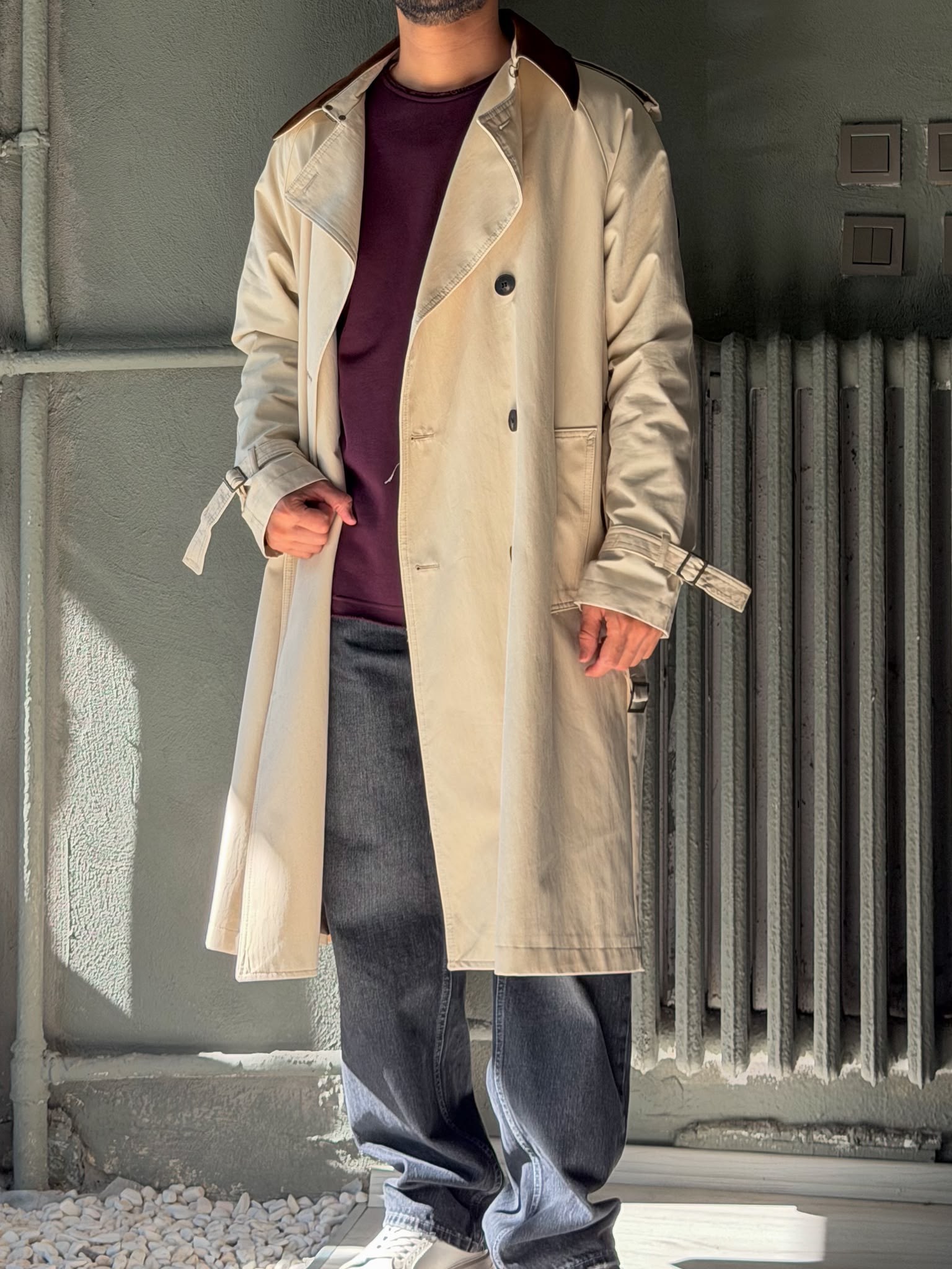Oversize Mevsimlik İnce Kaban